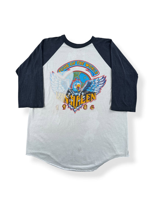 Front of Vintage 1984 Van Halen Raglan Band Tee SZ XL