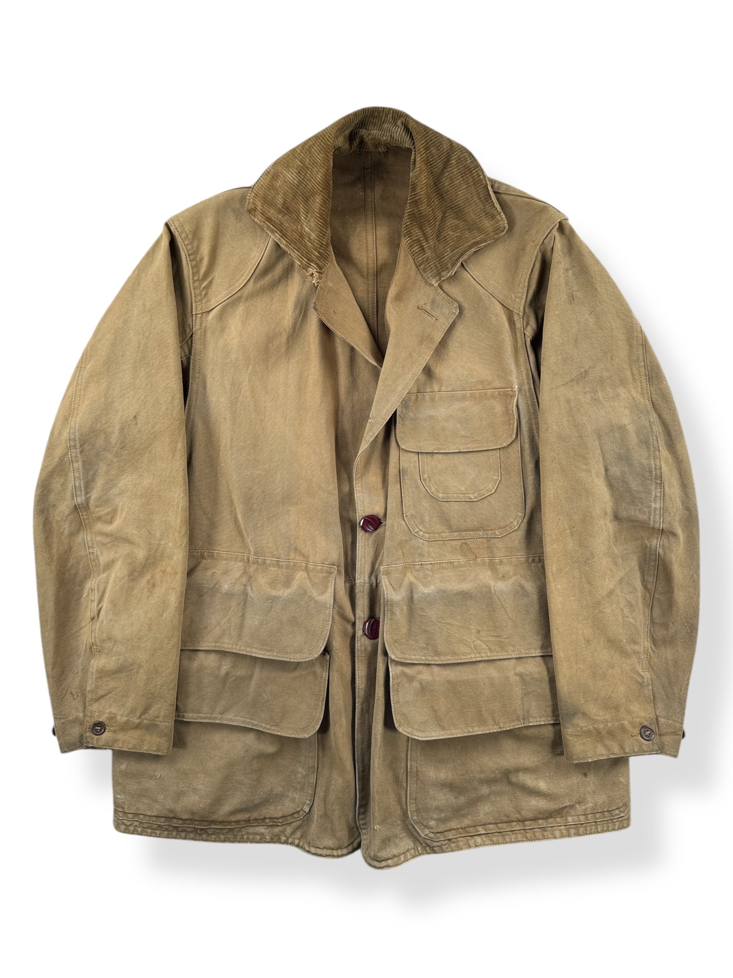 Front of Vintage Hunting Jacket SZ L AS IS