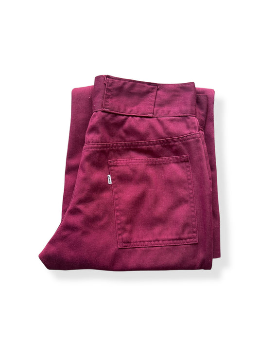 Folded Vintage Burgundy Levi's Sta-Prest W32
