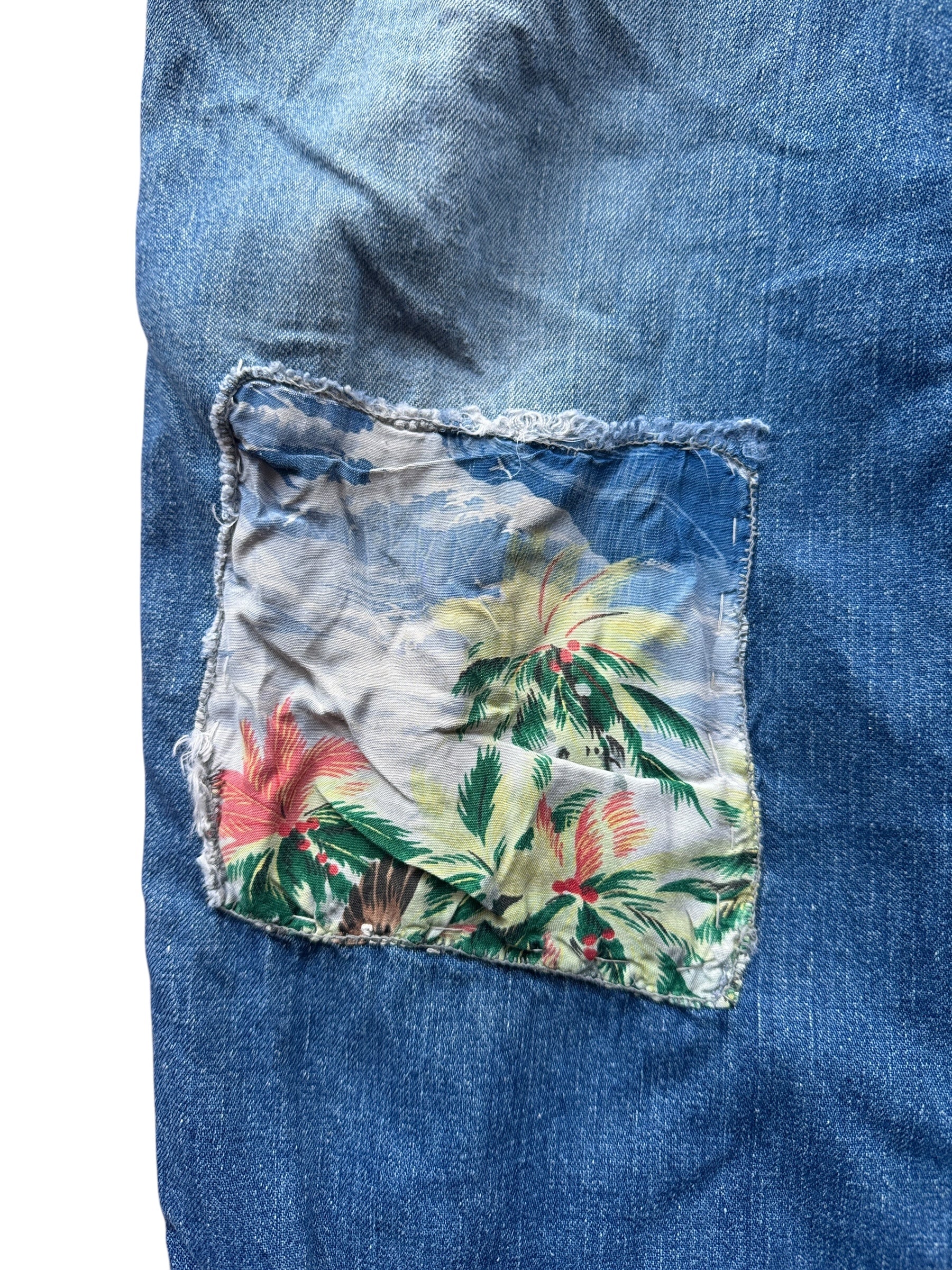 Patch on Vintage Hand Repaired Denim Carpenter Pants SZ W38