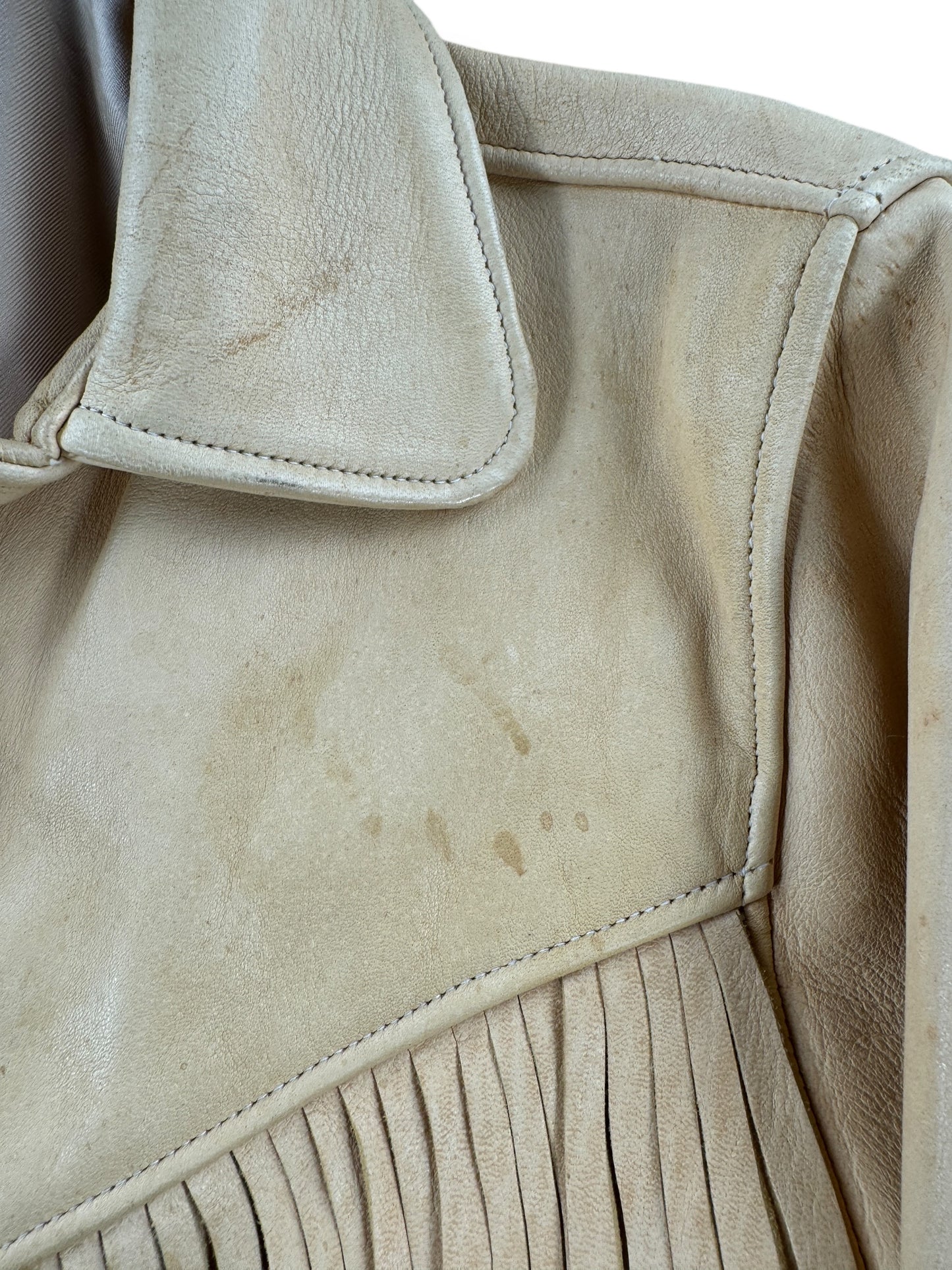 Stains on Vintage Fringed Doeskin Jacket SZ M