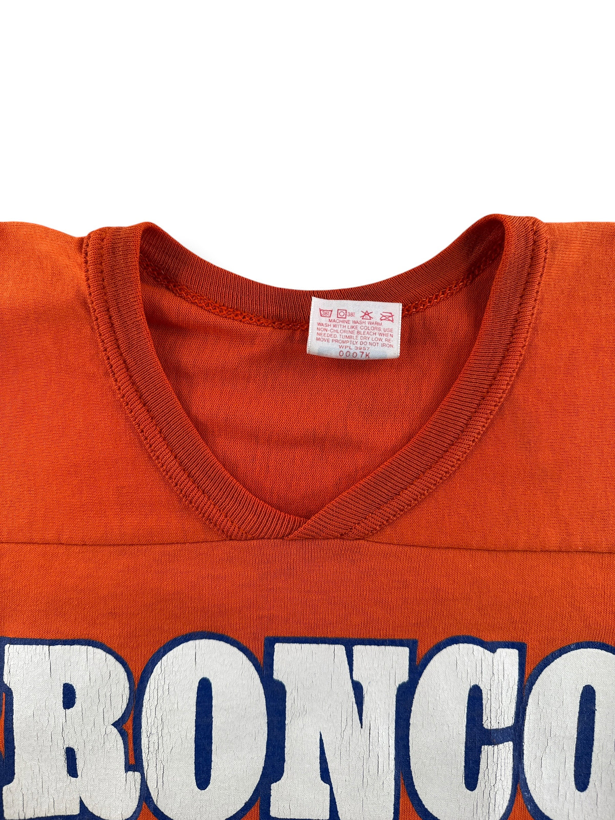 Collar on Vintage Rawlings Broncos Jersey Tee SZ XL (Fits L)