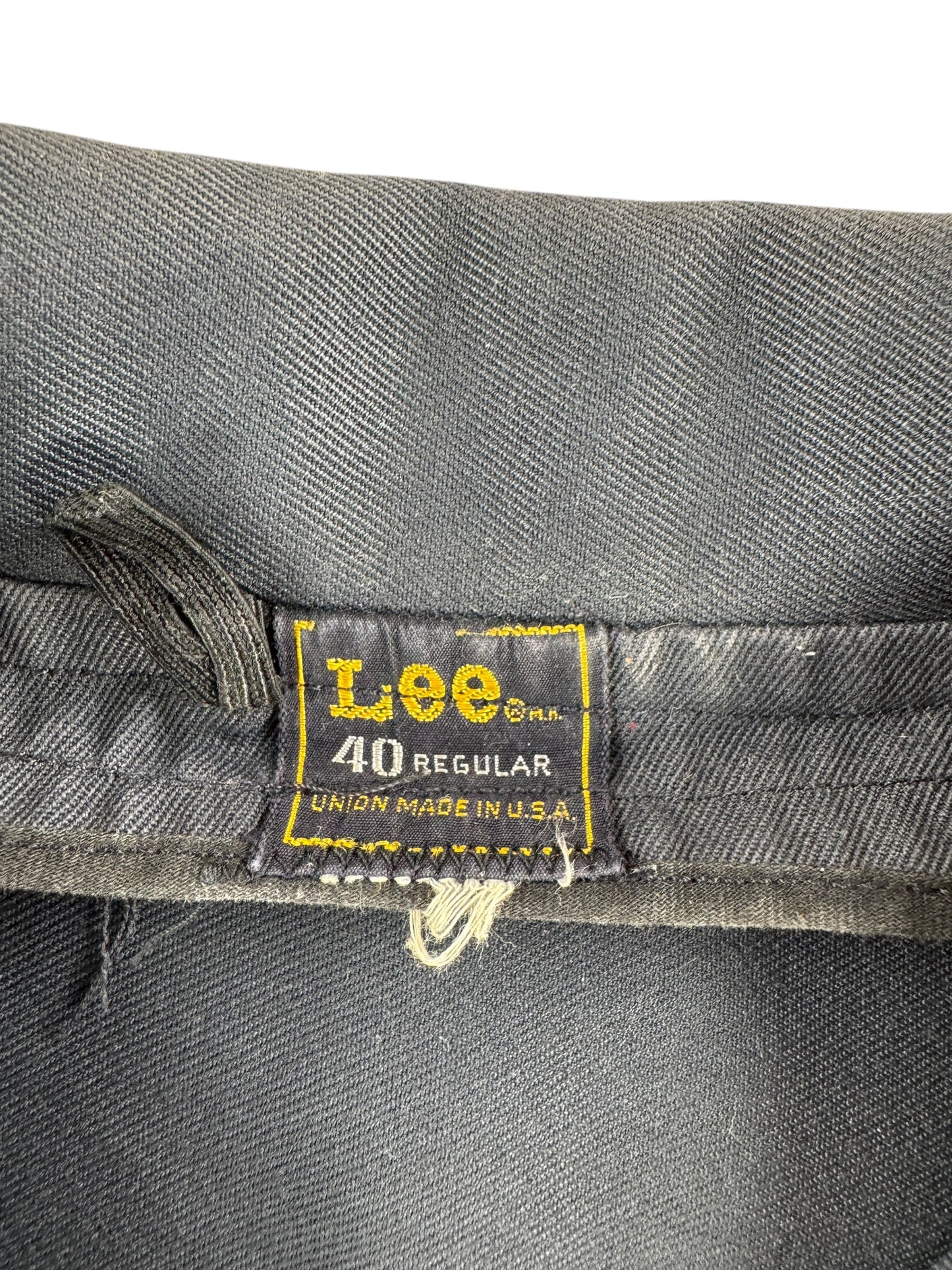 Label on Vintage Lee Mechanic Jacket SZ 40