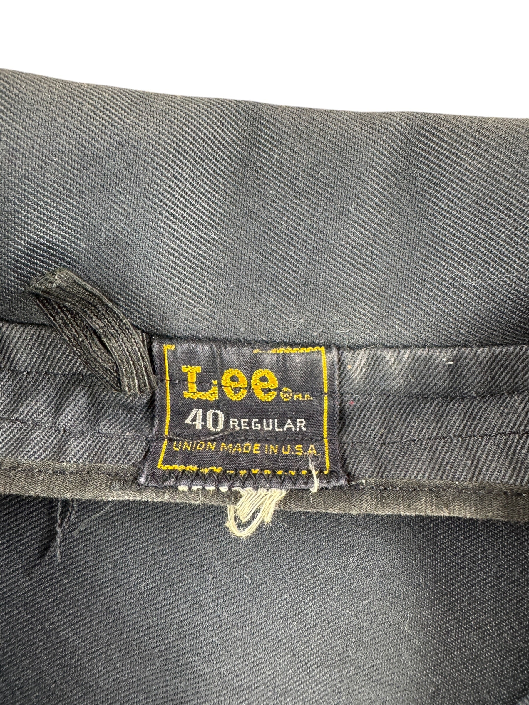 Label on Vintage Lee Mechanic Jacket SZ 40