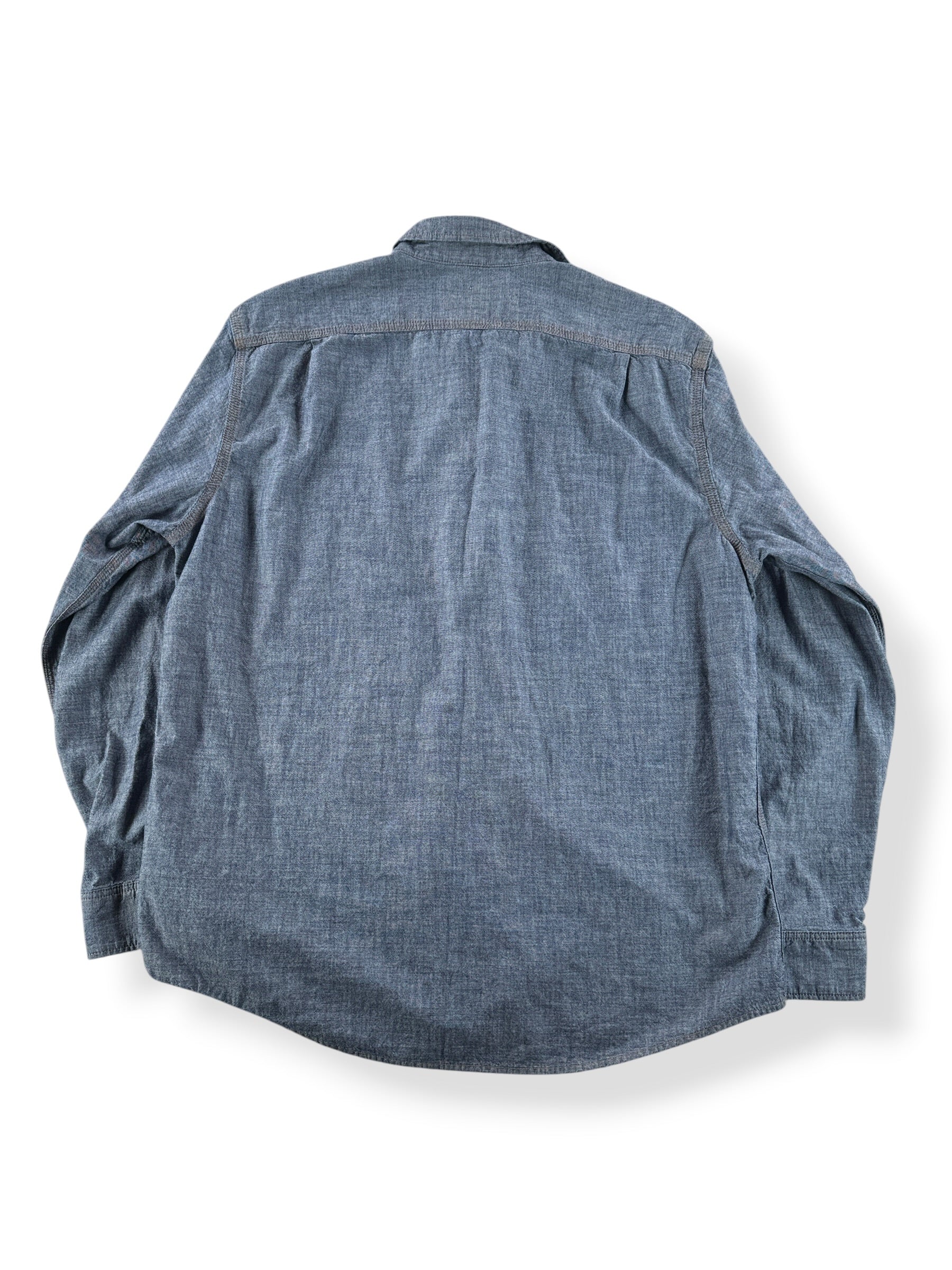 Back of Filson CPO Chambray Shirt SZ L