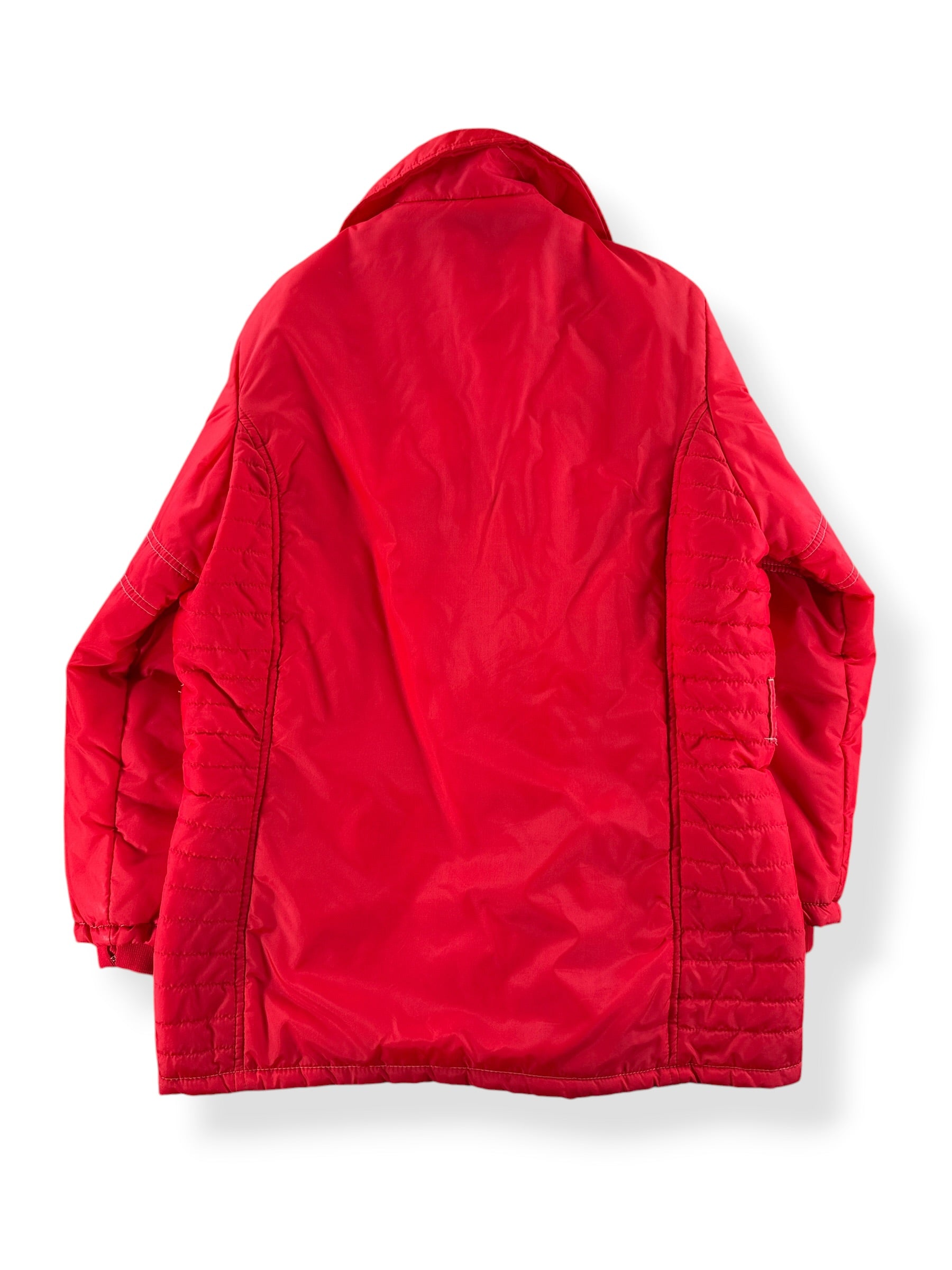 Back of Vintage 70s Red Puffy Coat SZ M