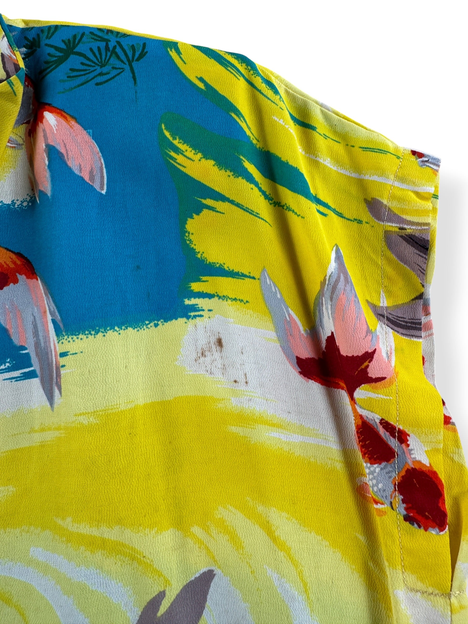 Stain on Vintage Palm Breeze Togs Ladies Top SZ M