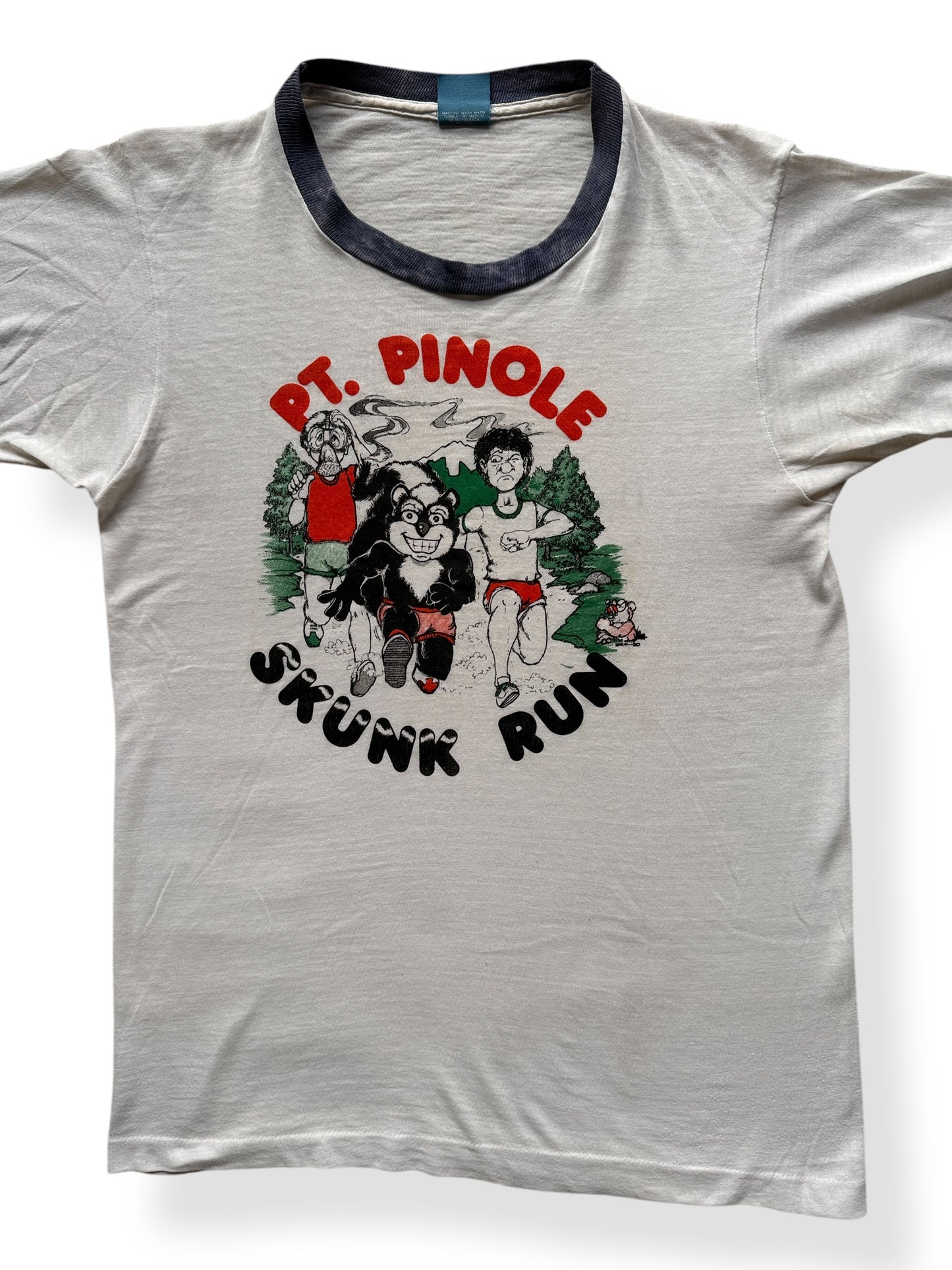 Front of 1980 Ft Pinole Skunk Run Ringer Tee SZ S