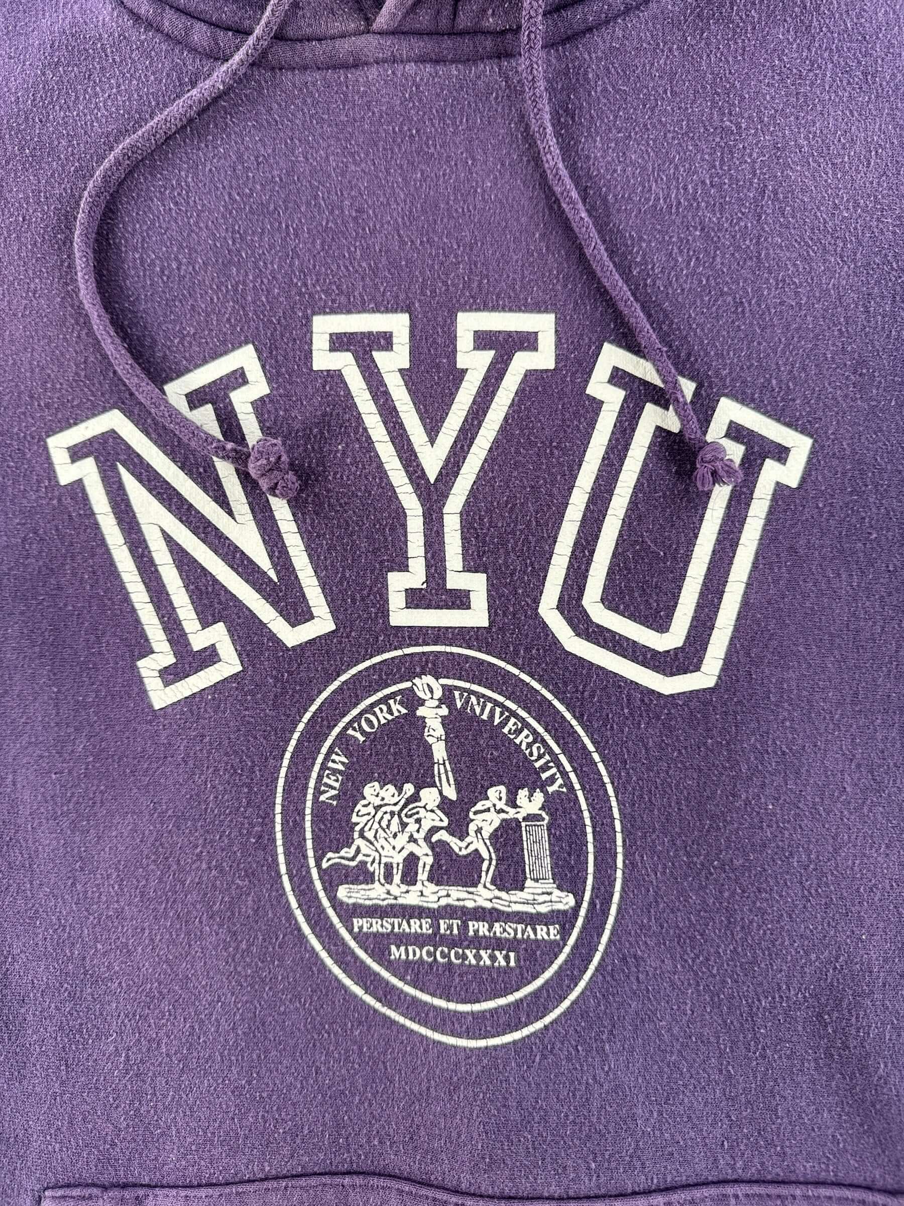 Graphic of Vintage NYU Hoodie SZ S