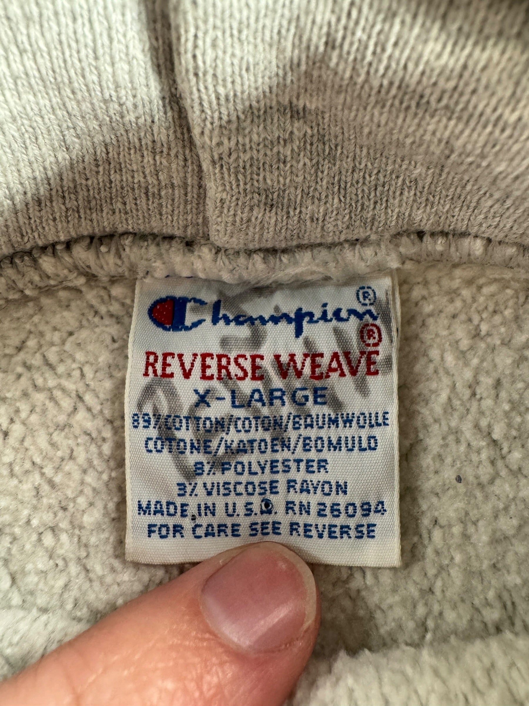 Tag on Vintage Pomona College Champion Reverse Weave Hoodie SZ XL (Fits L)