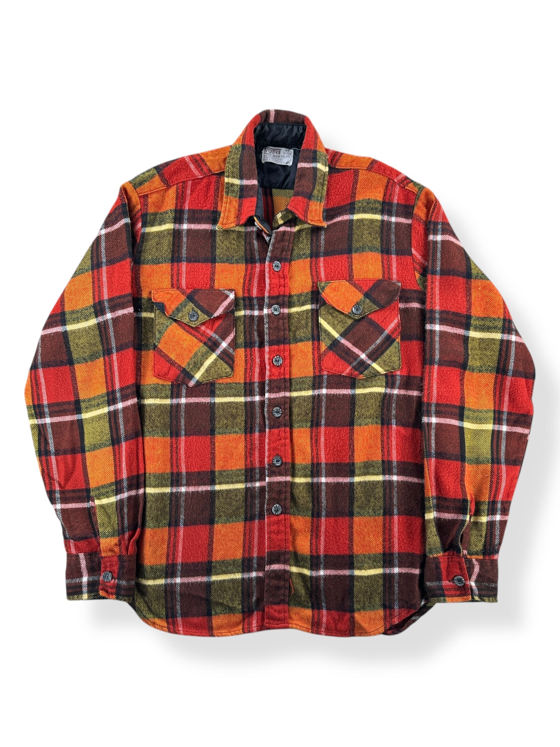 Front of Vintage Montgomery Ward Acrylic Flannel SZ M