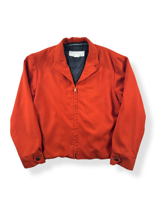 Front of Vintage Orange Gabardine Jacket SZ 42