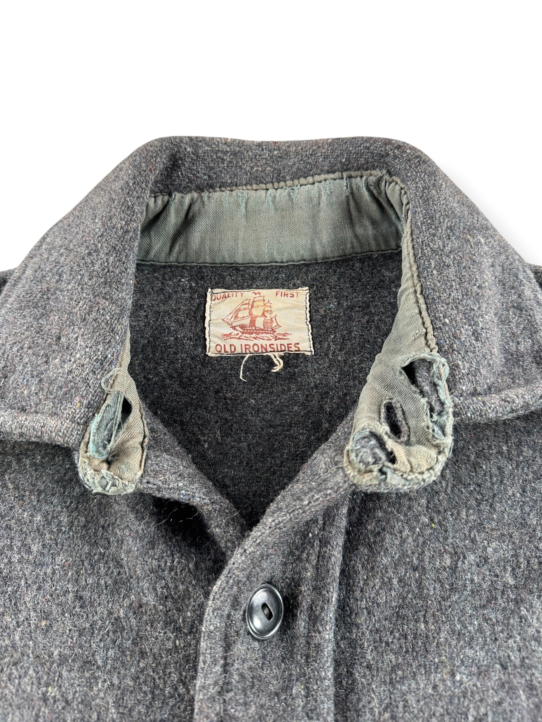 Wear on Vintage 30s/40s Heavy Wool Shirt-Jac SZ M - AS IS