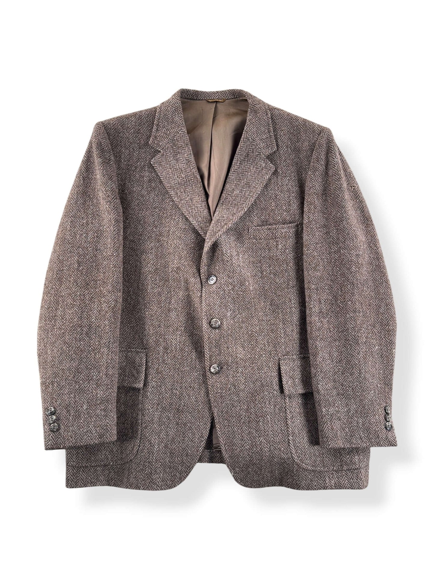 Front of Vintage Eddie Bauer X Harris Tweed Sportcoat SZ 46