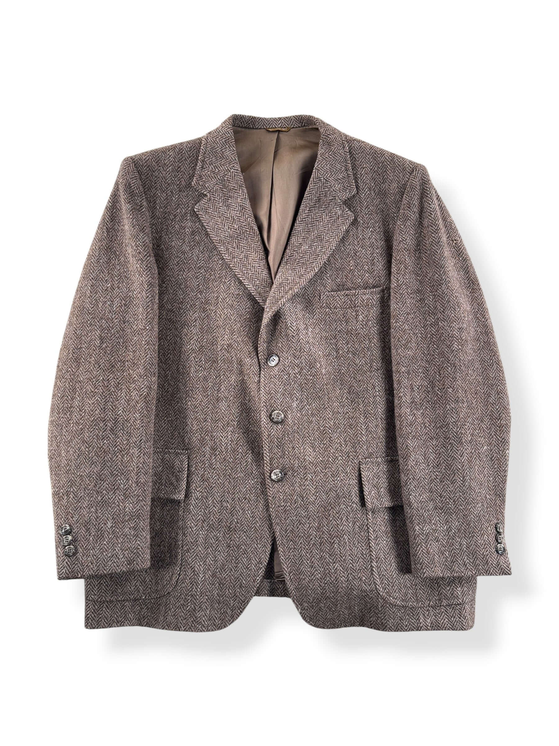 Front of Vintage Eddie Bauer X Harris Tweed Sportcoat SZ 46