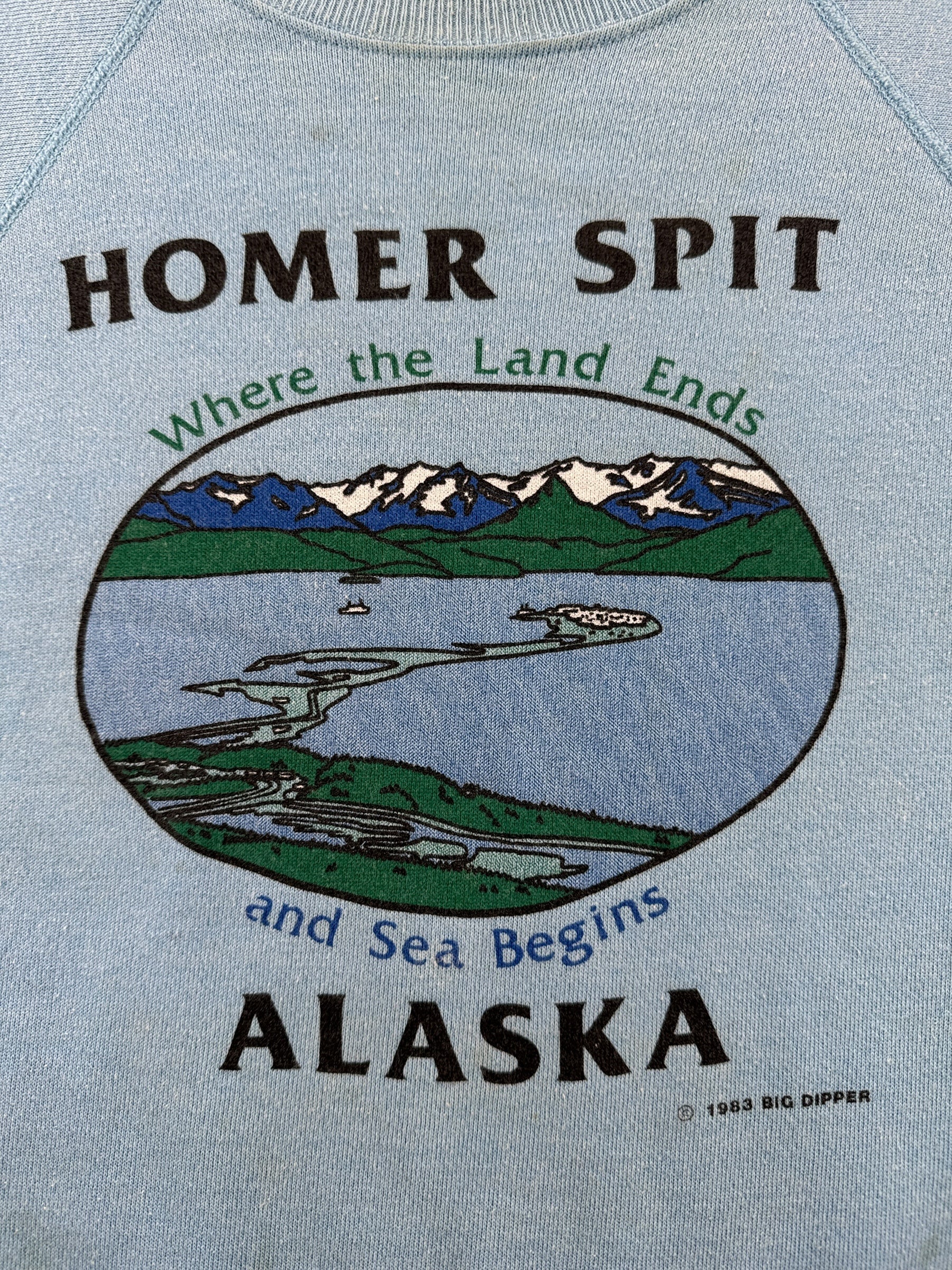 Graphic of Vintage Homer Spit Alaska Crewneck SZ M