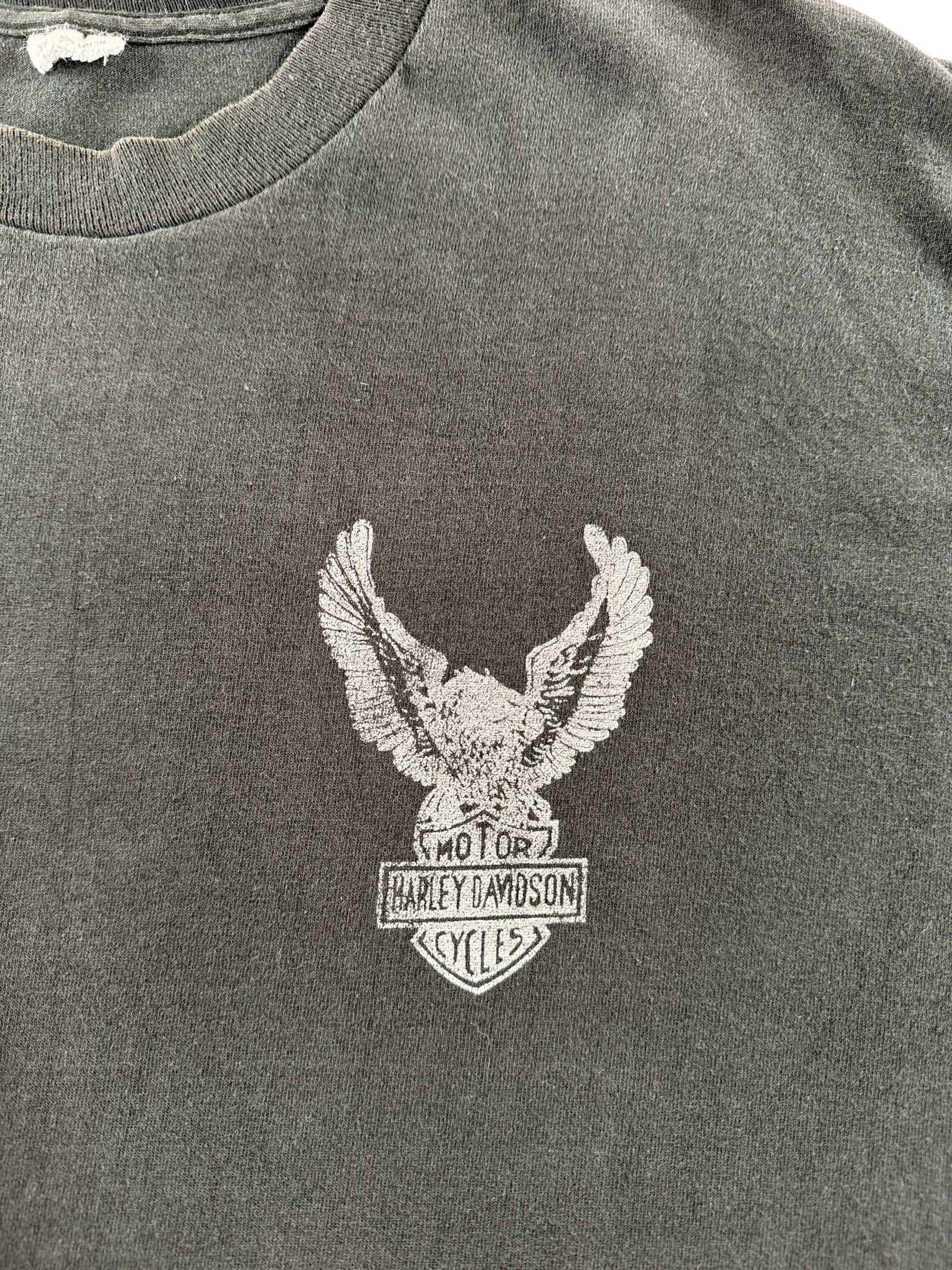 Graphic of Vintage Harley Davidson Eagle Has Landed Fader Tee SZ XL