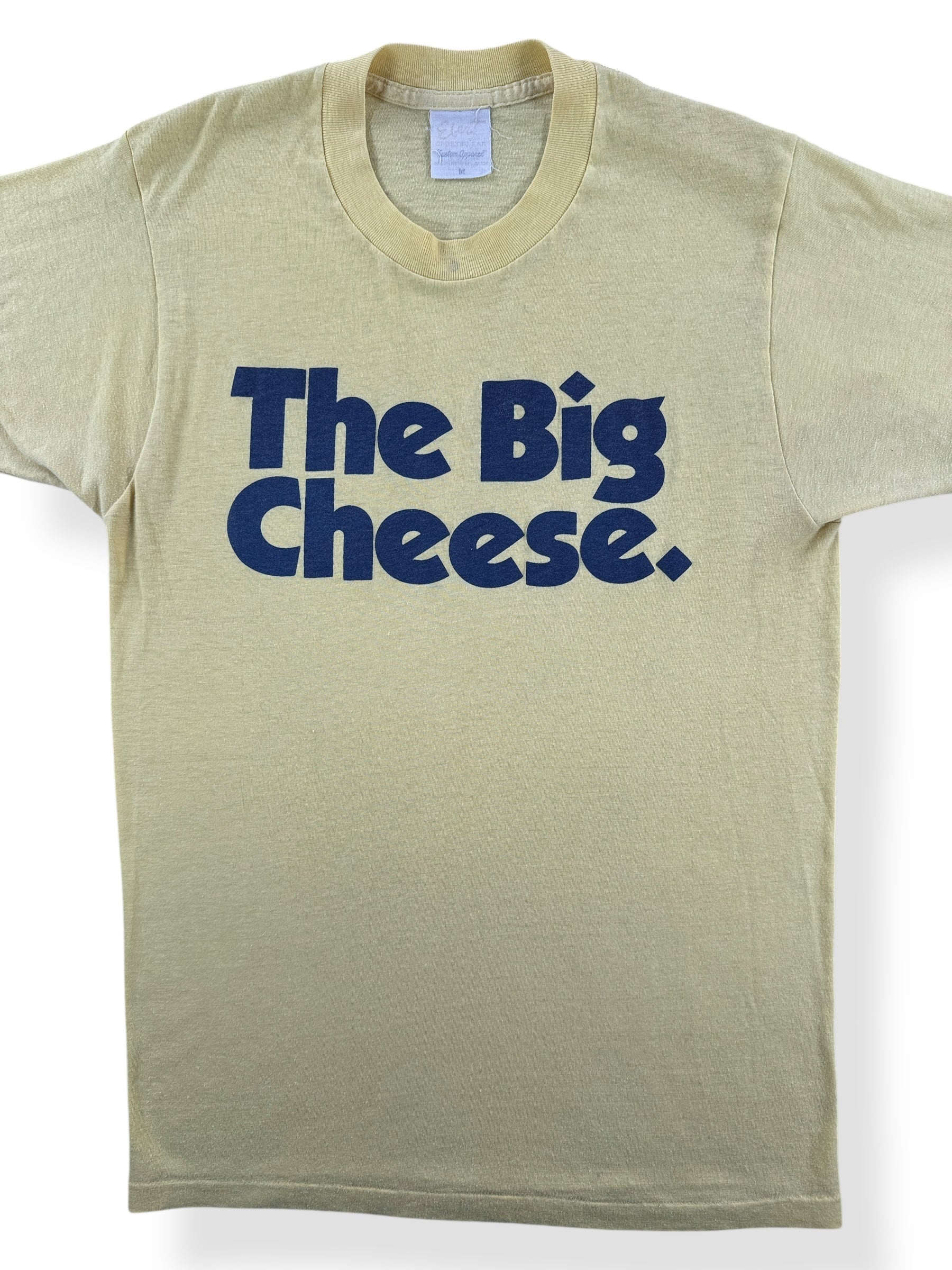 Front Close Up of Vintage 1970s Big Cheese Tee SZ S
