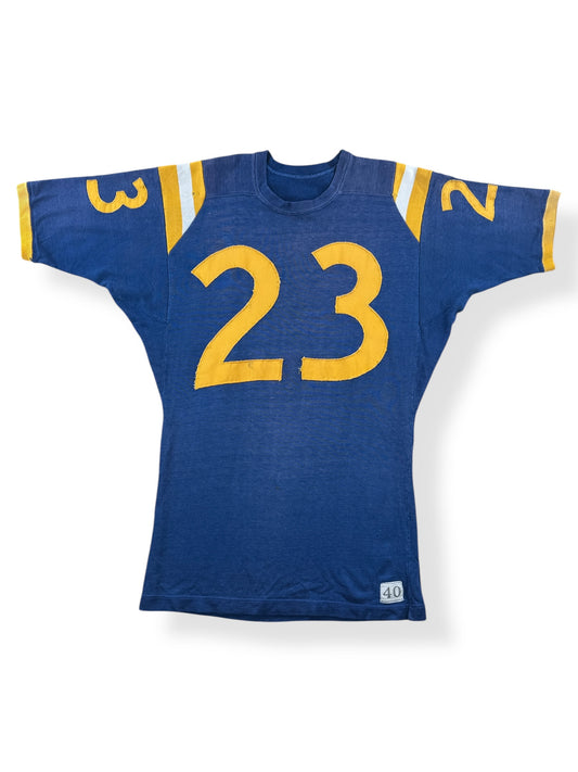 Front of Vintage Blue & Yellow "23" Durene Jersey SZ 40