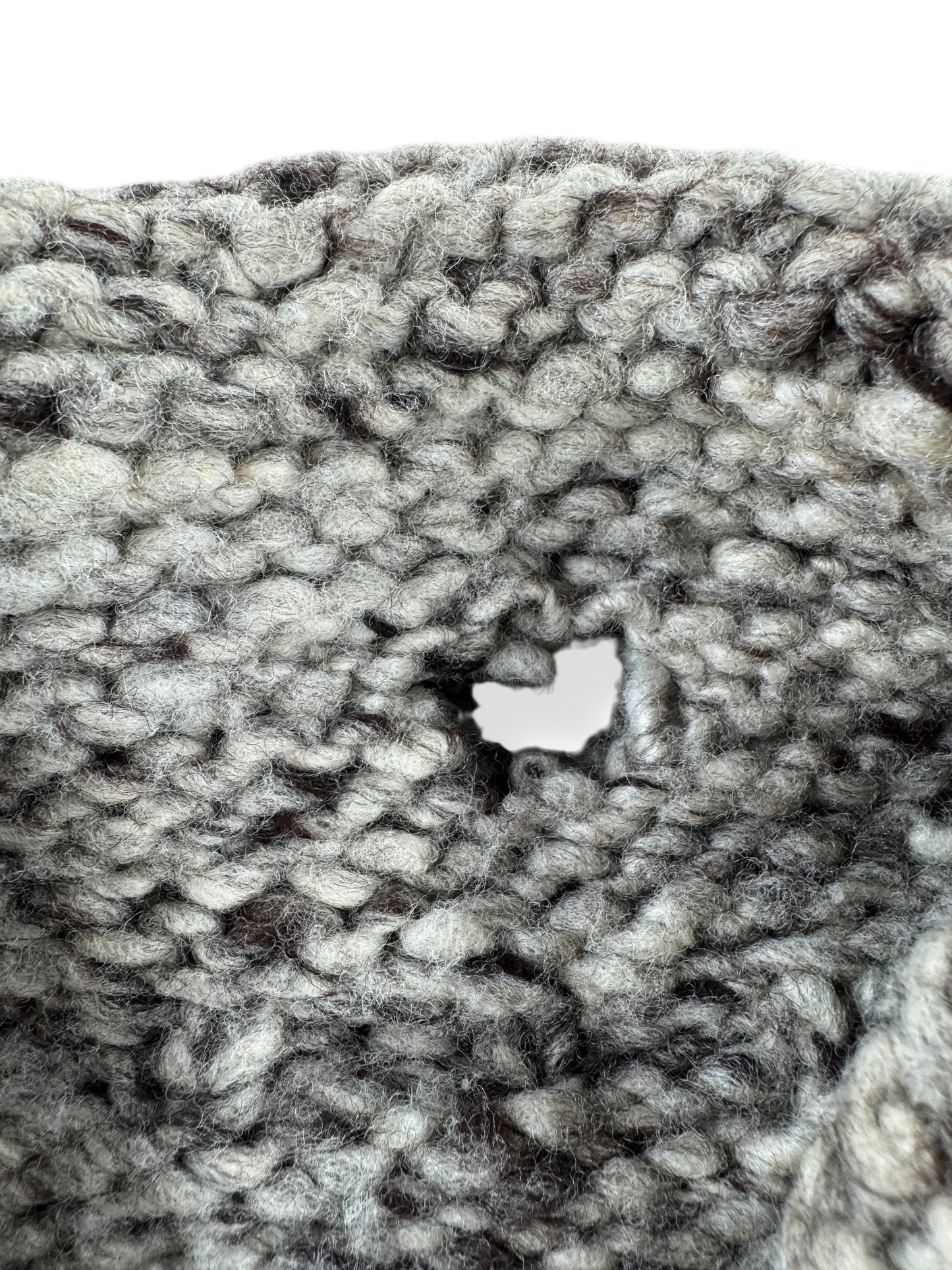 Hole on Vintage Handmade Cowichan Style Sweater SZ S