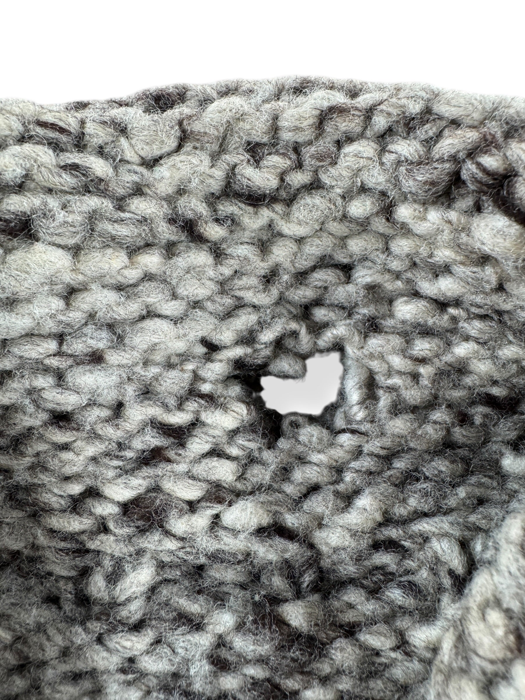 Hole on Vintage Handmade Cowichan Style Sweater SZ S