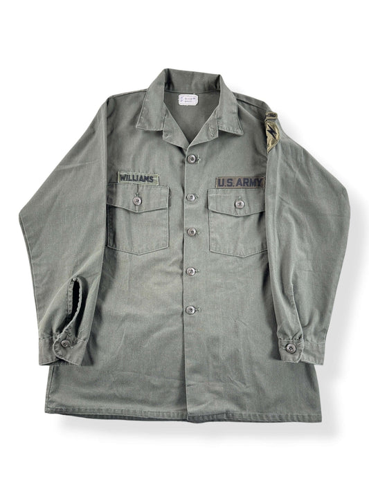 Front of Vintage Named OG-507 US Army Shirt SZ L
