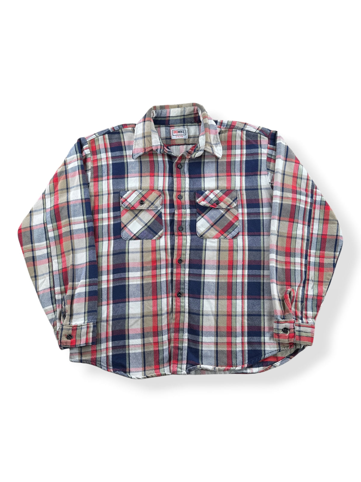 Front of Vintage 1970s/80s Big Mike Cotton Woven Flannel SZ XL