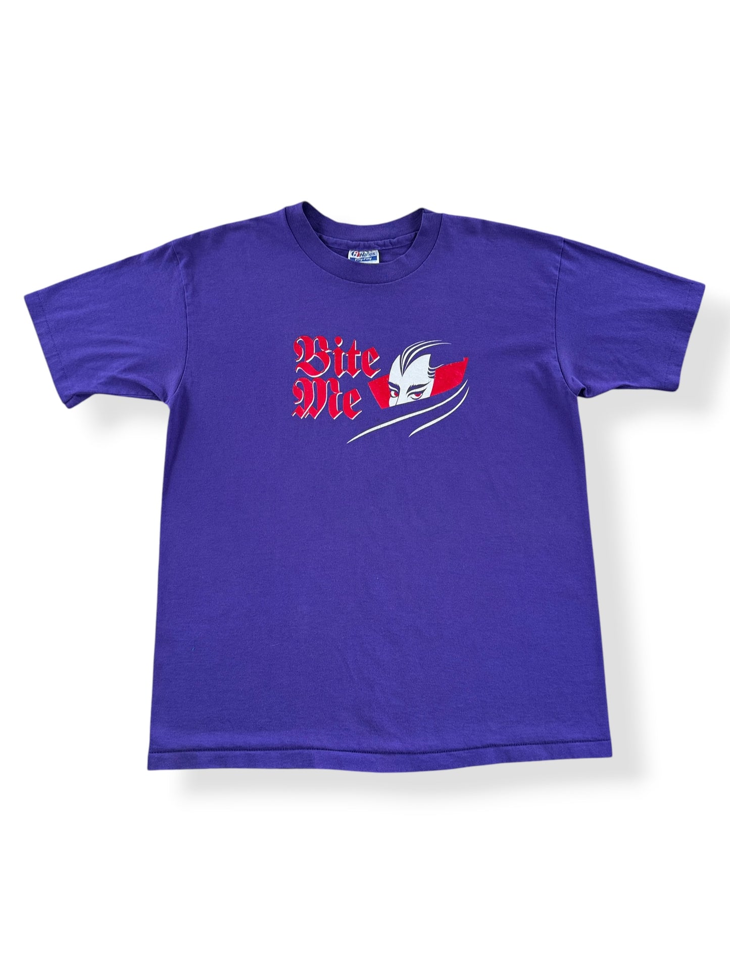 Front of Vintage Bite Me Boo Cris Creep Tee SZ L