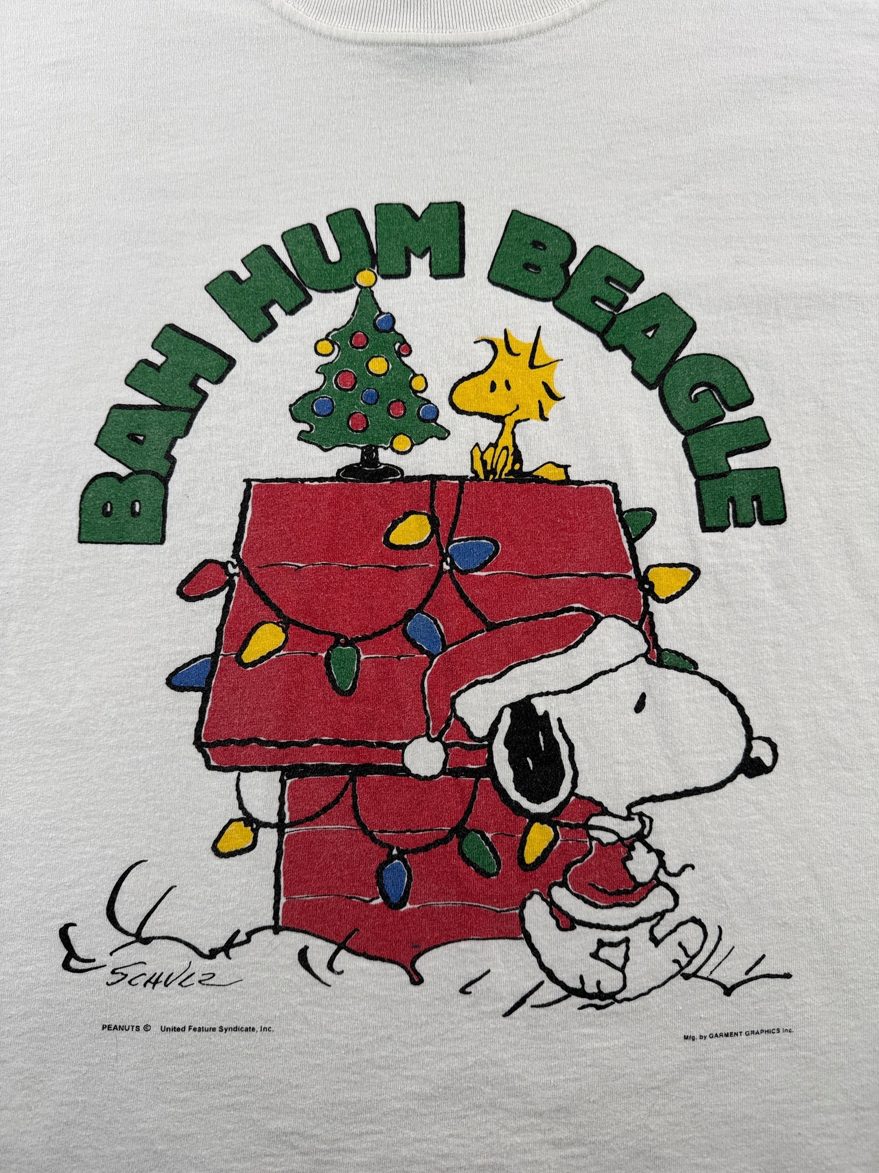 Graphic of Vintage Snoopy Christmas Tee SZ M