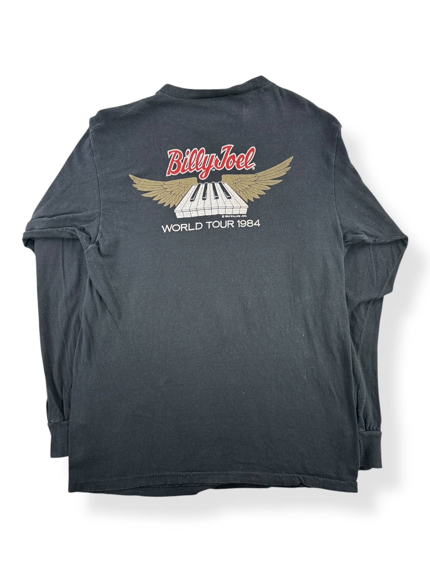 Back of Vintage 1984 Billy Joel Innocent Man Tour Long Sleeve Tee SZ M