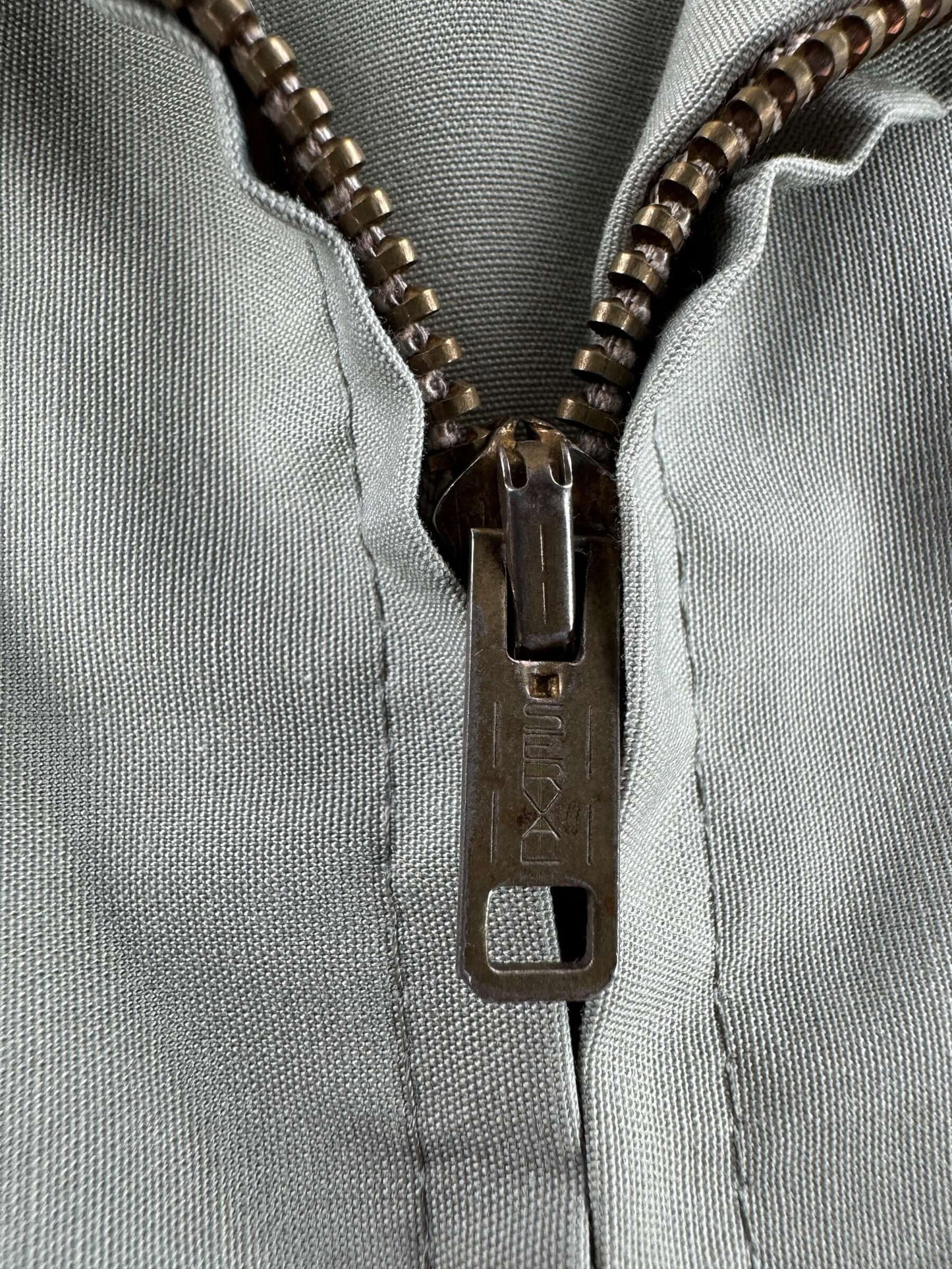 Zipper on Vintage Grey Towncraft Herrington Jacket SZ L - AS IS