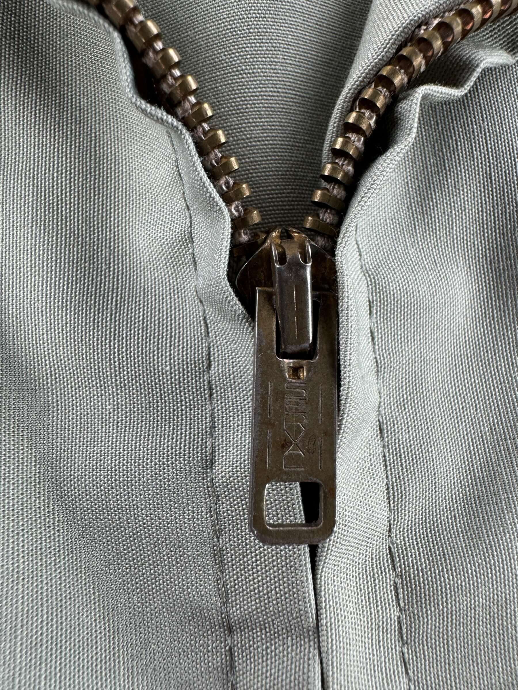 Zipper on Vintage Grey Towncraft Herrington Jacket SZ L - AS IS