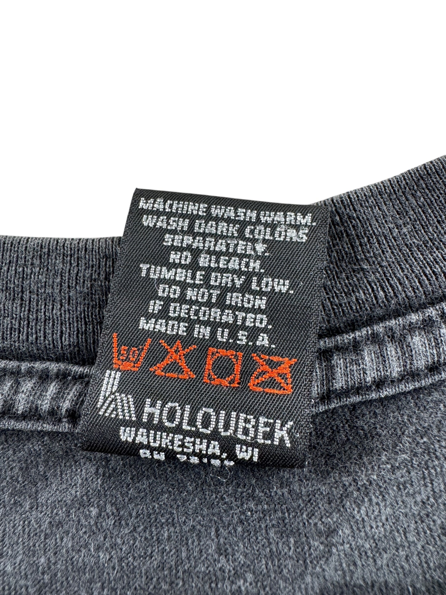 Tag on Vintage 90s Pike Wolf Harley Tee SZ XL