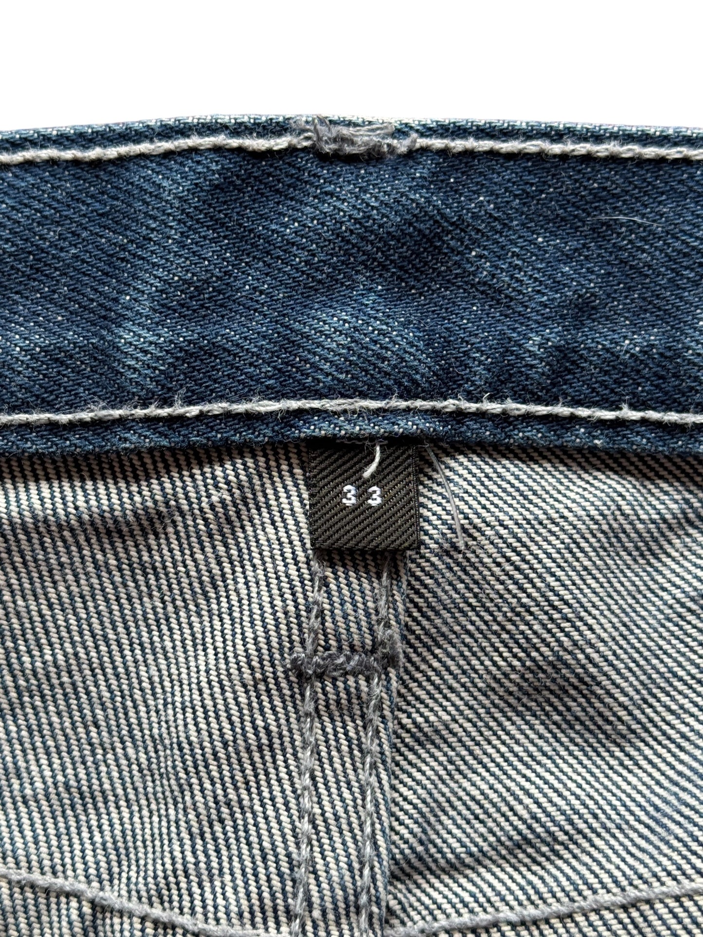 Size tag on Freenote Cloth Selvedge Jeans W33 (Fits W34)