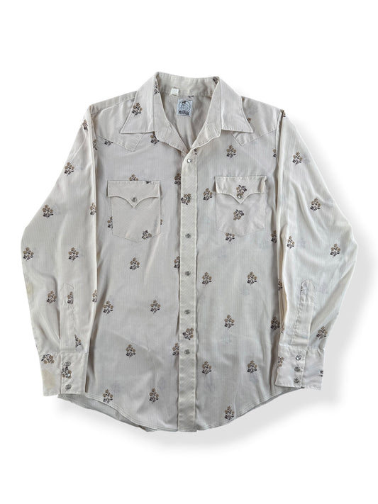 Front of Vintage Hustler Collection Pearl Snap SZ M