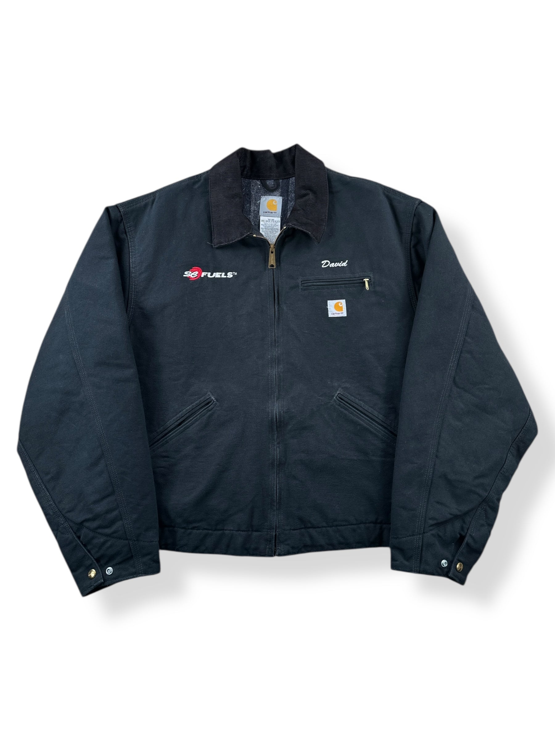 Front of Carhartt 76 Performance Lubricants Detroit Jacket SZ 50