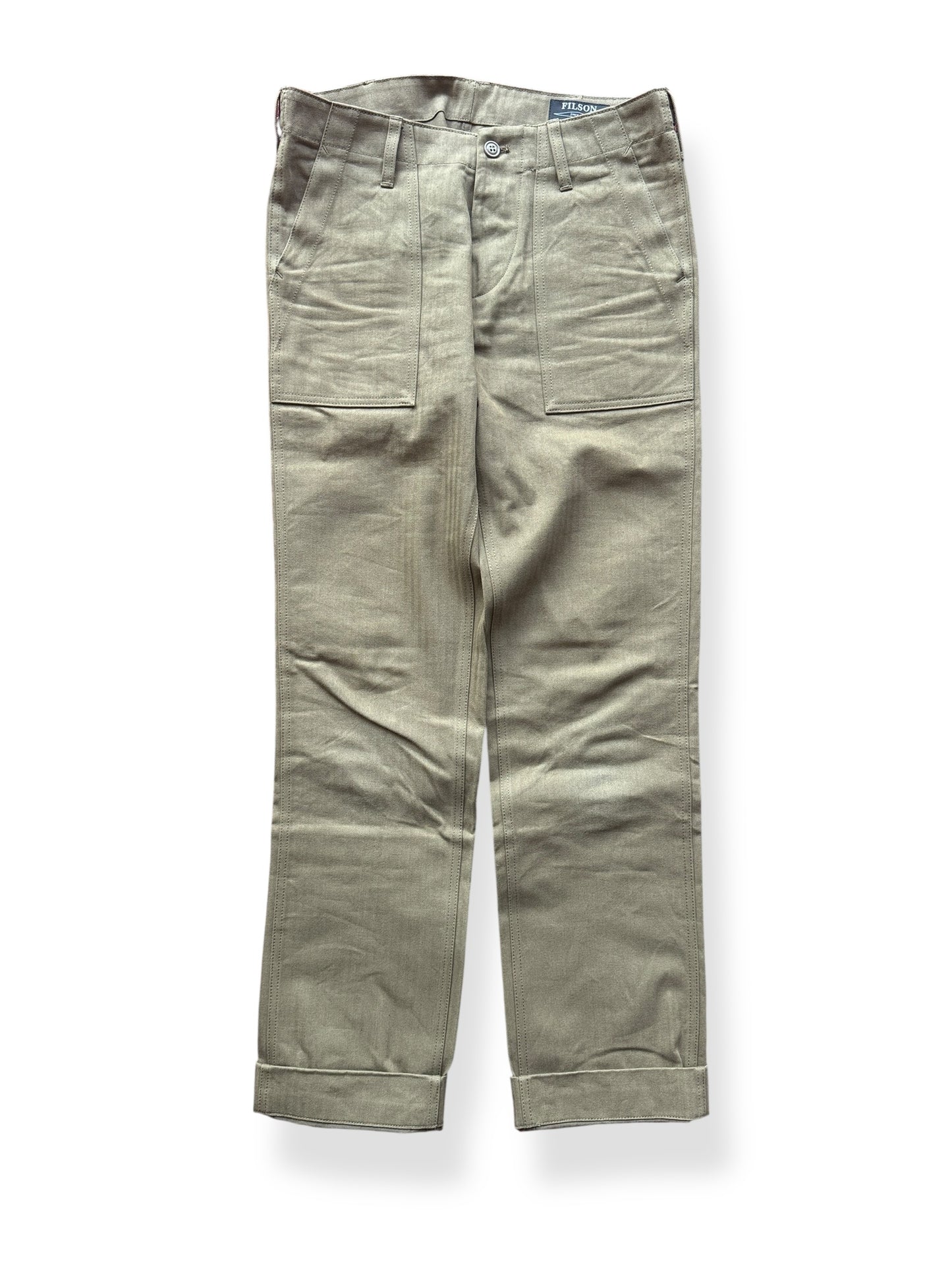Front of Modern NOS Filson HBT Field Supply Pants W32