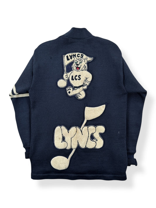 Back of Vintage Lynden Lyncs 1966 Varsity Sweater SZ XS