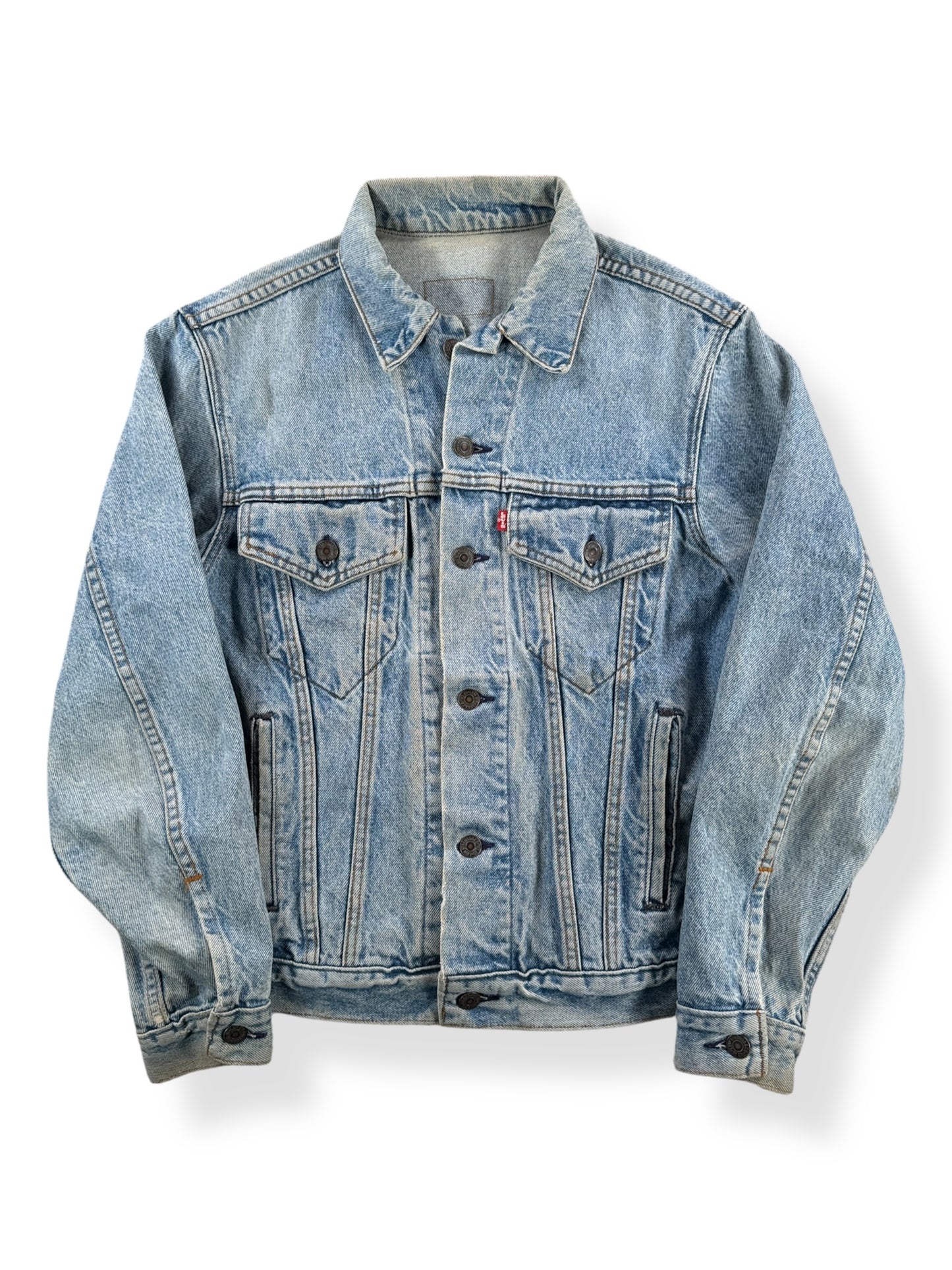 Front of Vintage 70's Levi's Dark Wash Type 3 Jacket SZ S