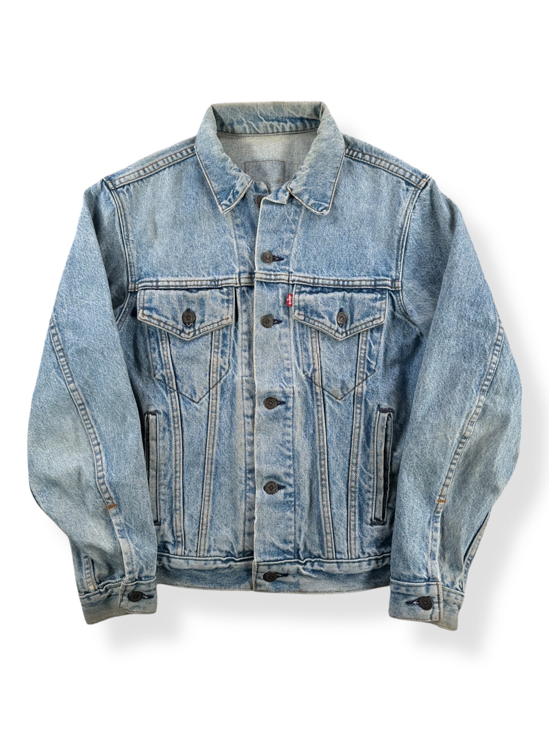 Front of Vintage 70's Levi's Dark Wash Type 3 Jacket SZ S