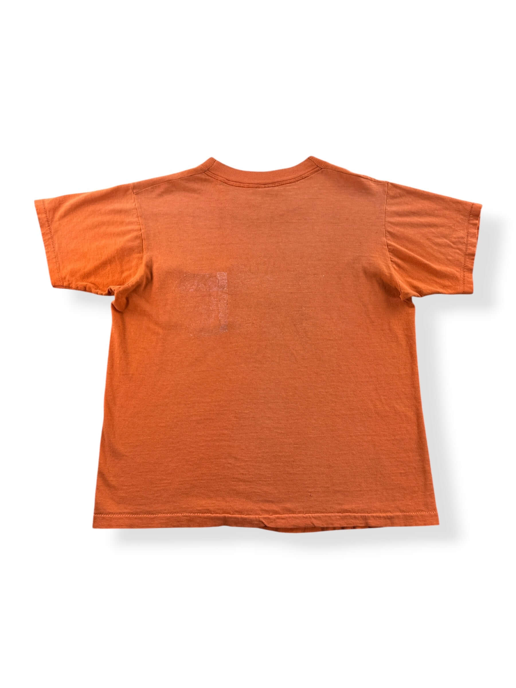 Back of Vintage 1960s Orange Cotton Pocket Tee SZ M