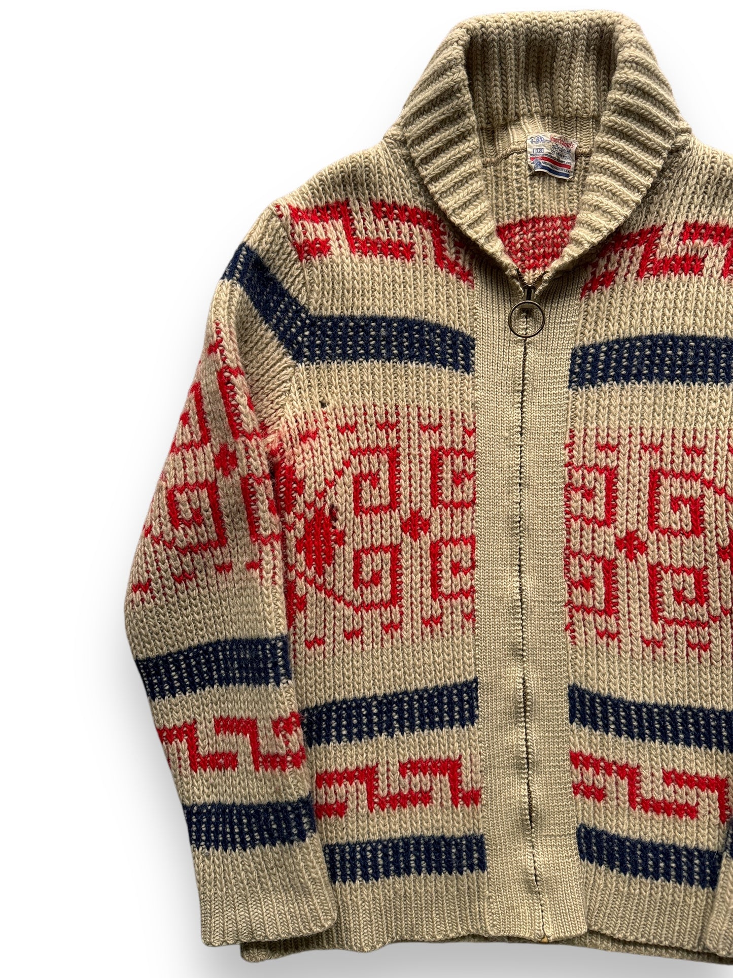 front right ofVintage Pendleton Knockabouts Westerly Sweater SZ 38