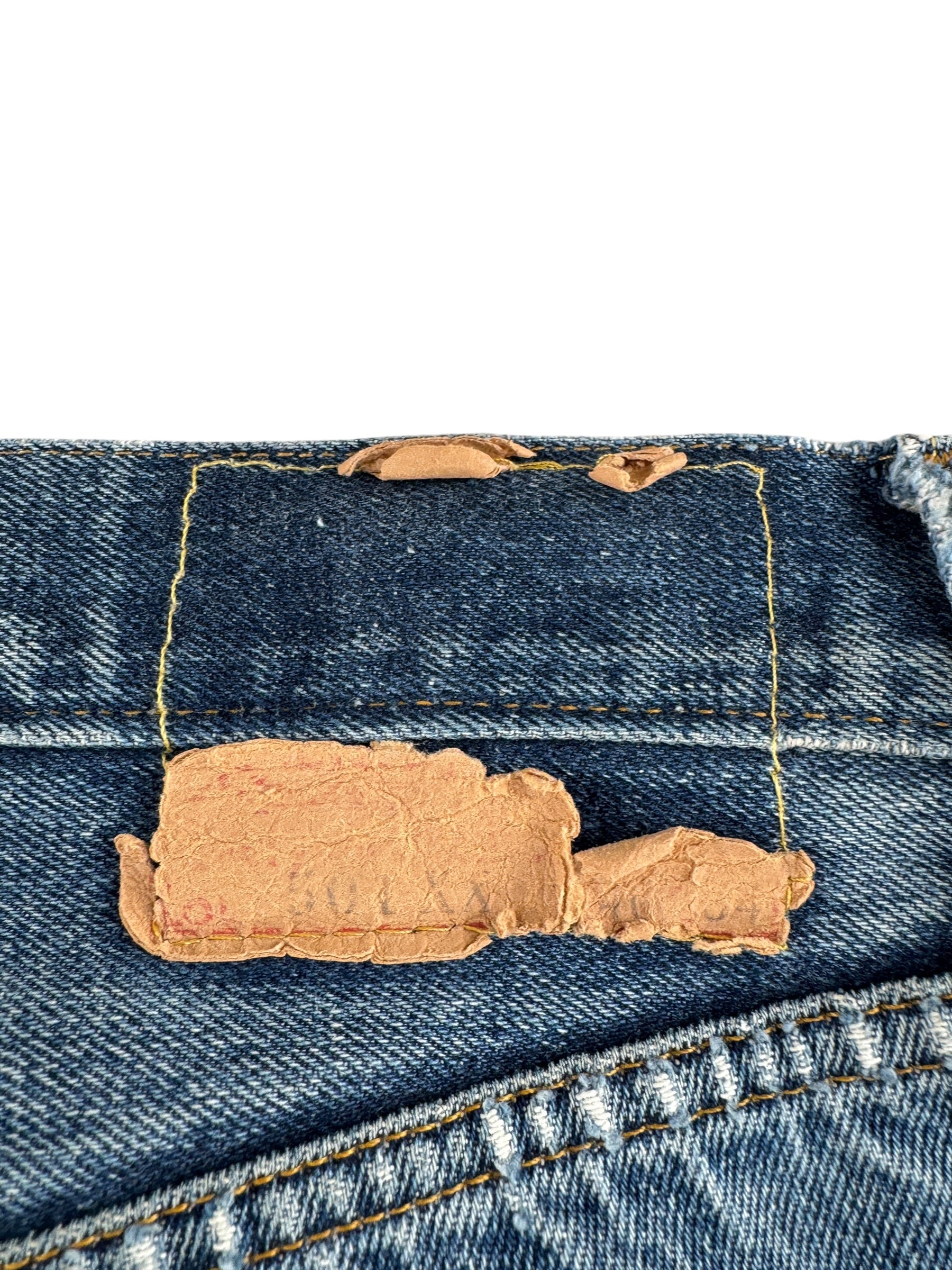 Back of Vintage LVC Selvedge 501 Jeans W39
