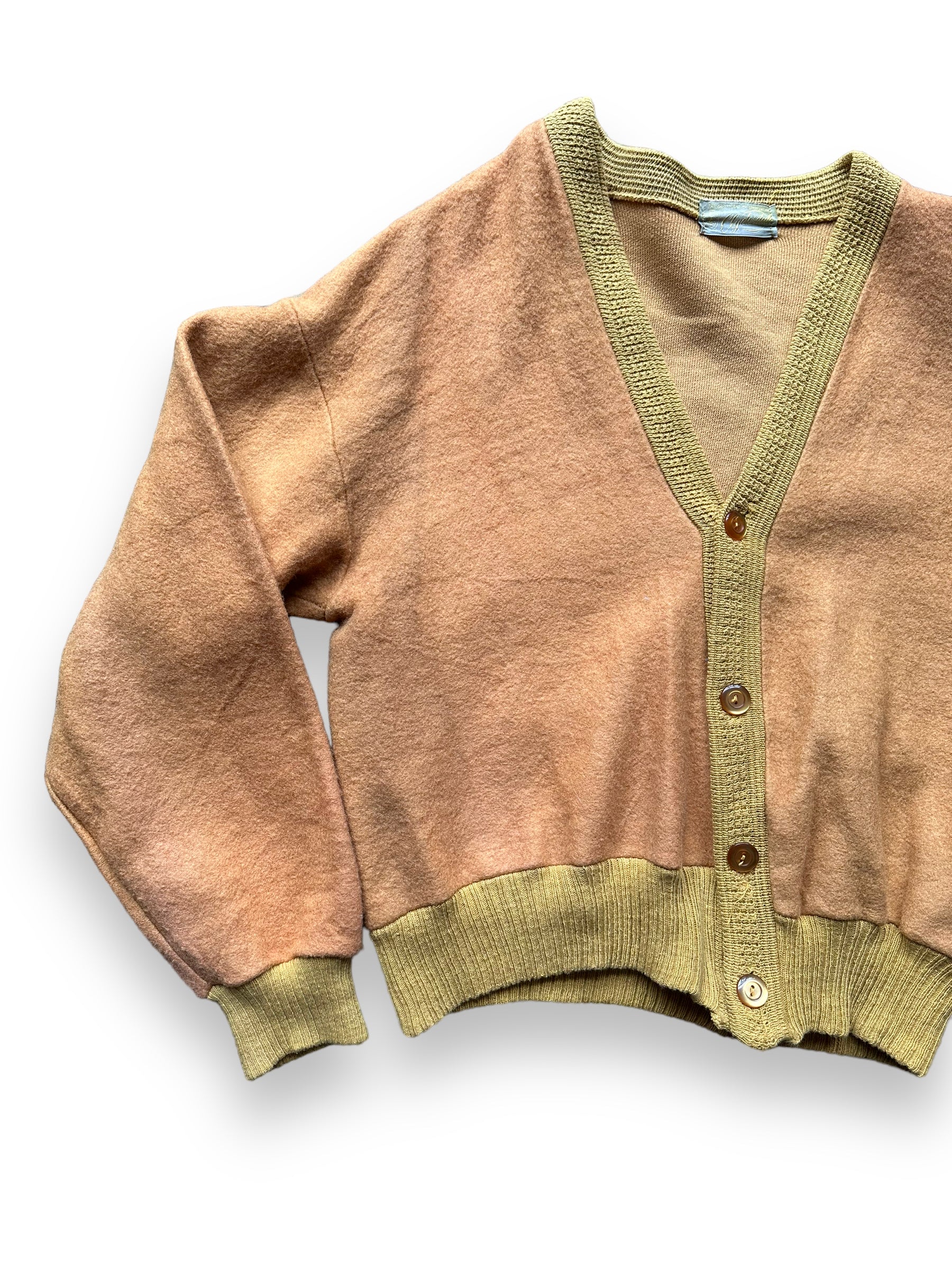 Front Right View of Vintage 1930s Clydesdale Cardigan SZ L | Vintage Cardigan Sweaters | Vintage Clothing Seattle