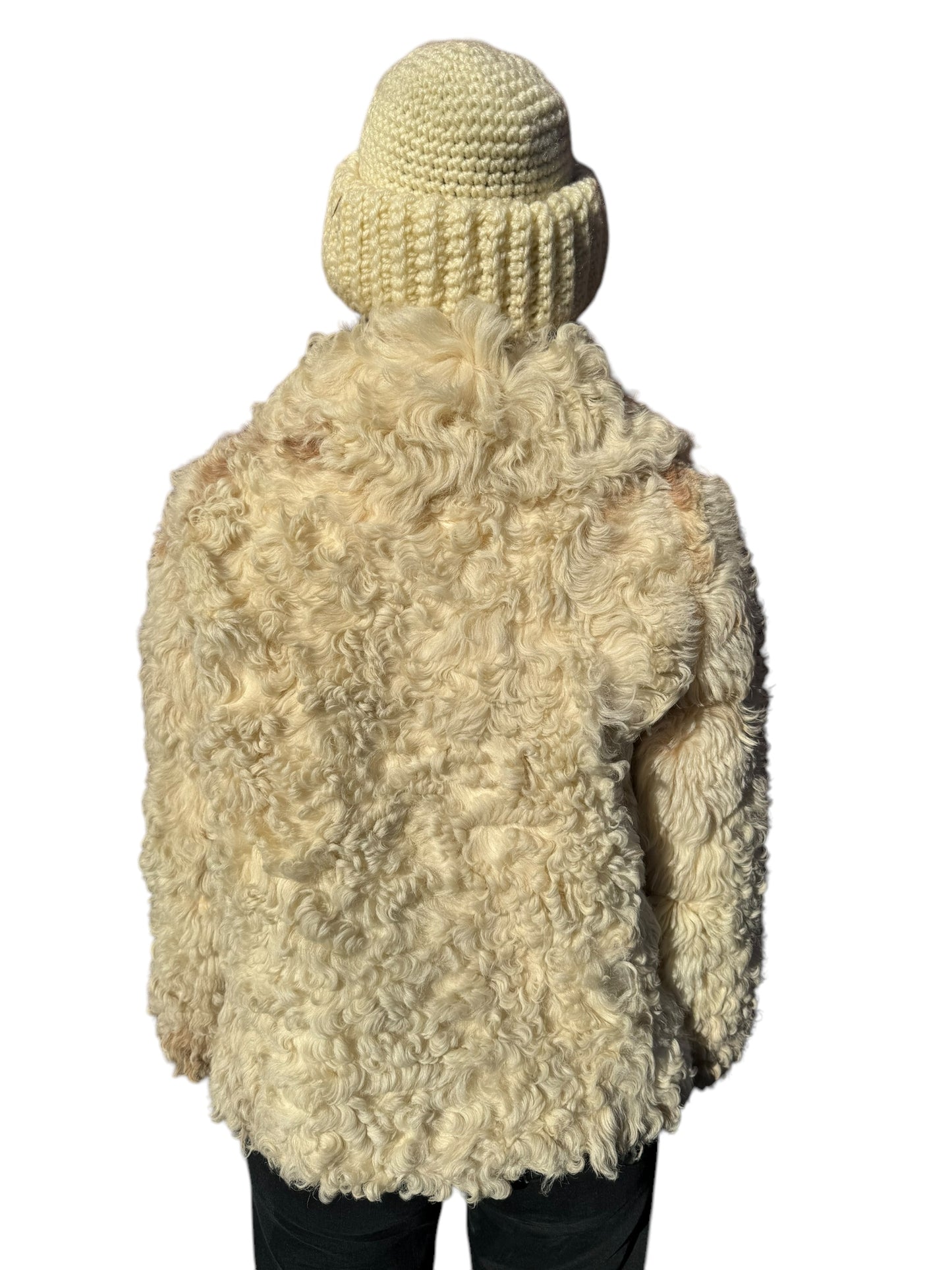 Back view of 1970s Afghan Fur Coat M