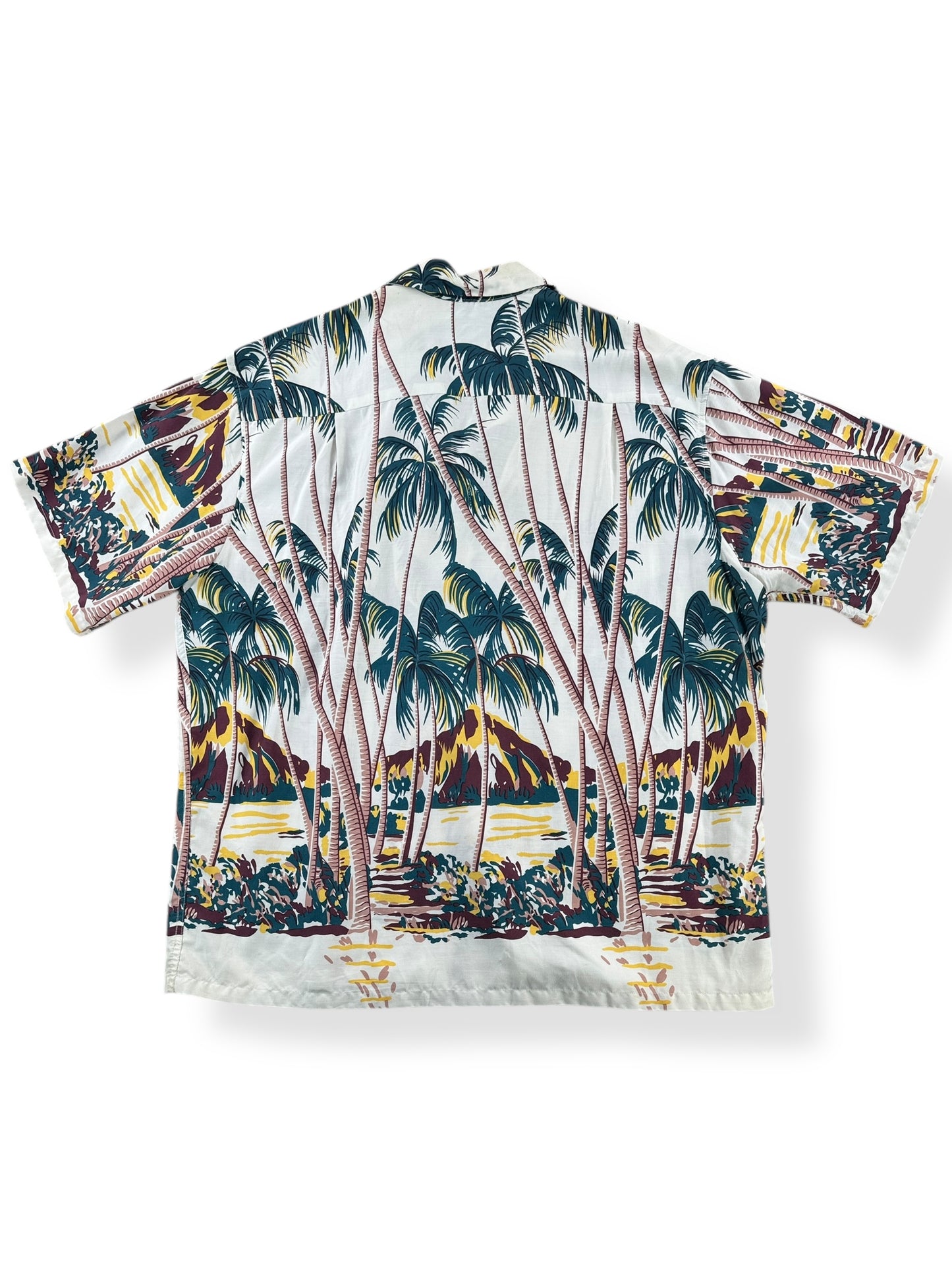 Back of Vintage Pineapple Brand Aloha Shirt SZ XL AS IS