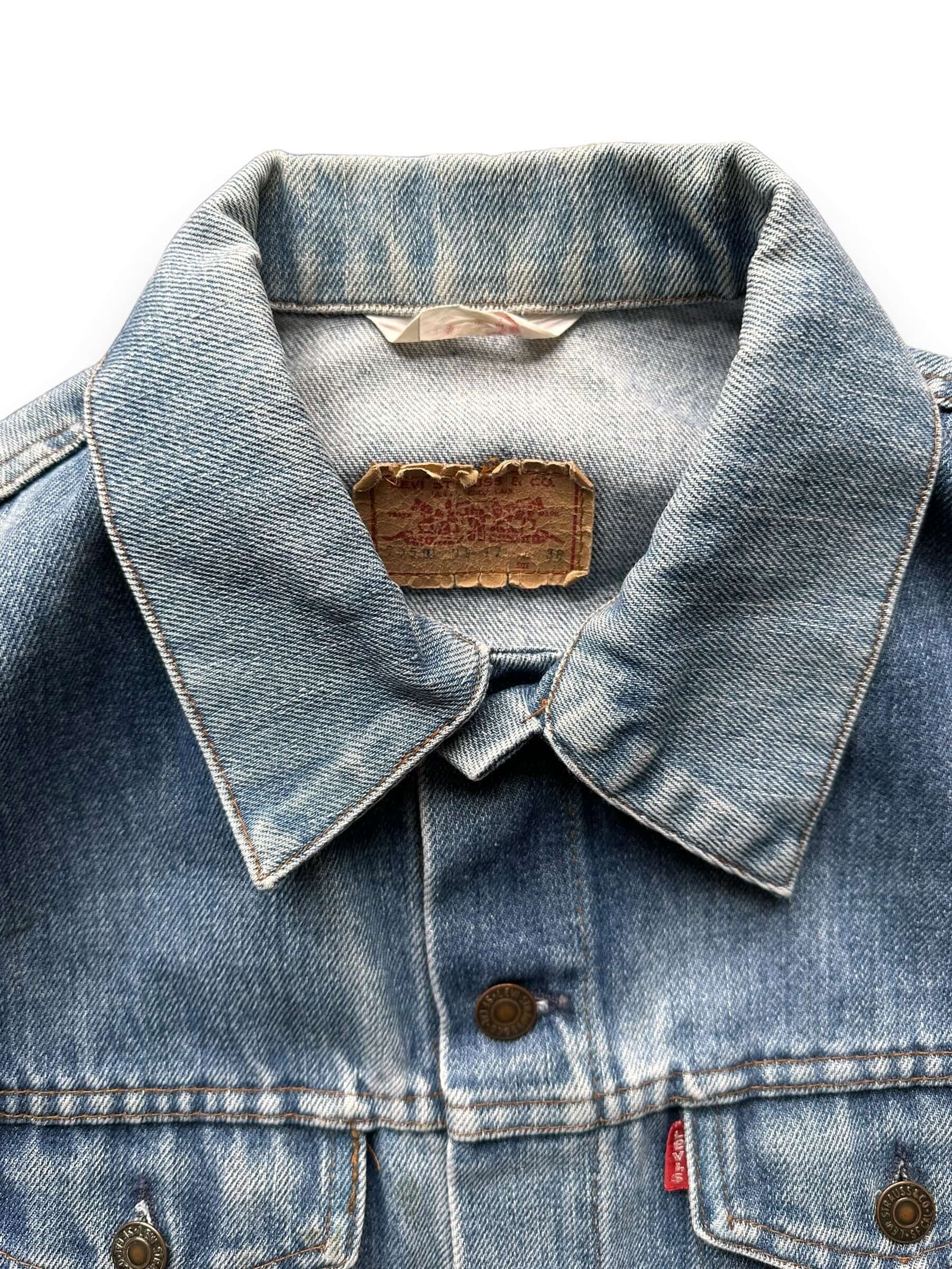 Tag View of Vintage Levi's Crafty Trucker Jacket SZ 40 | Seattle Vintage Denim