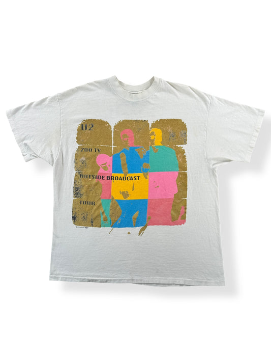 Front of Vintage U2 Zoo TV Outside Broadcast Tee SZ XL