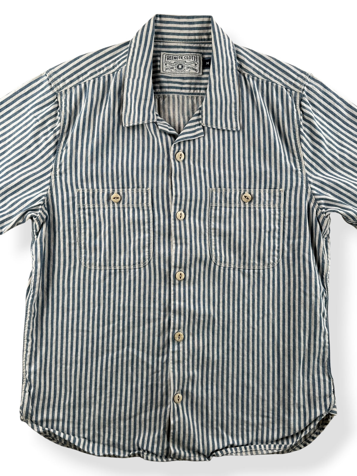 Close-up of Freenote Express Stripe Shirt SZ M