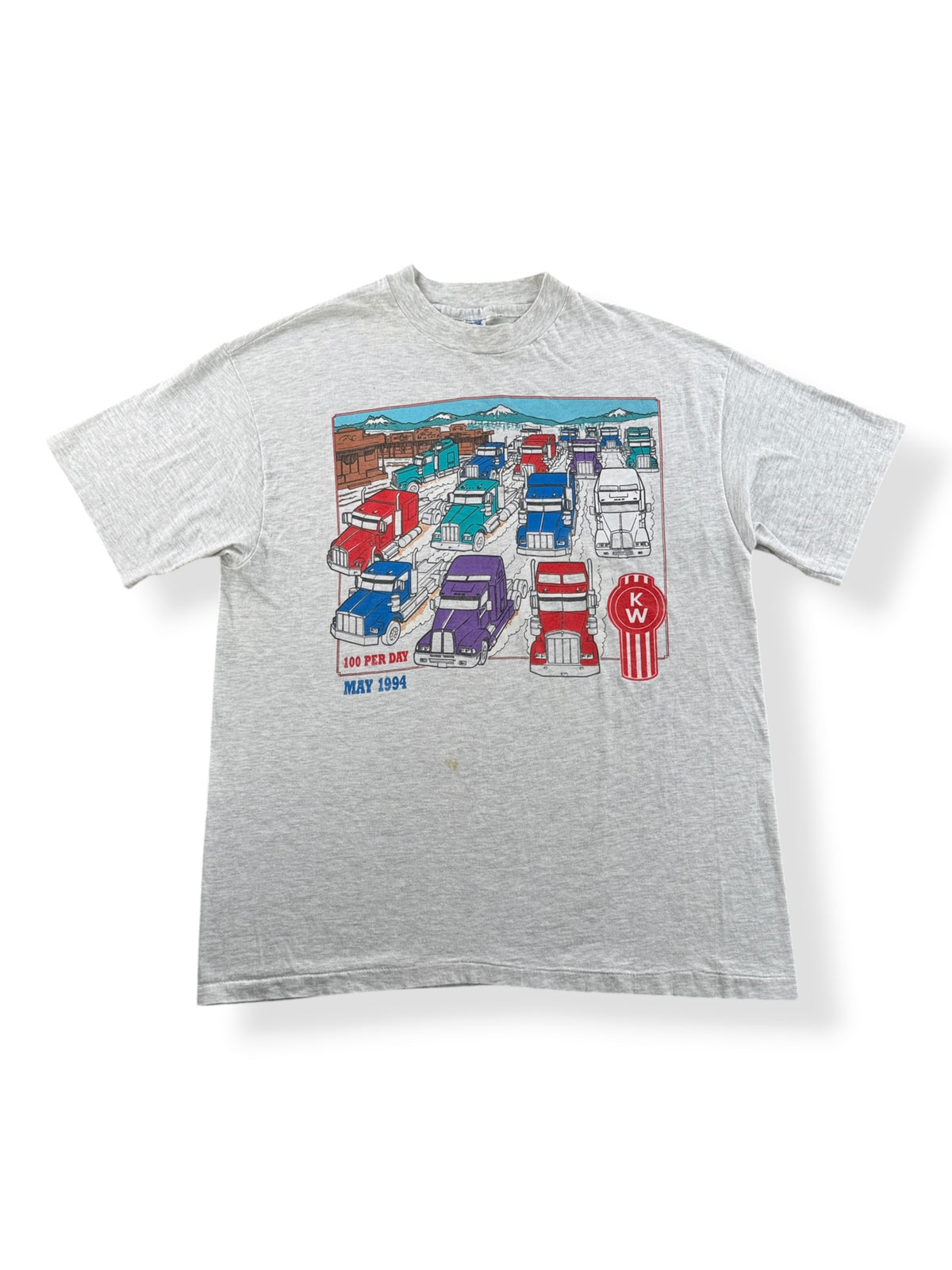 Front of Vintage Semi Truck Tee SZ L